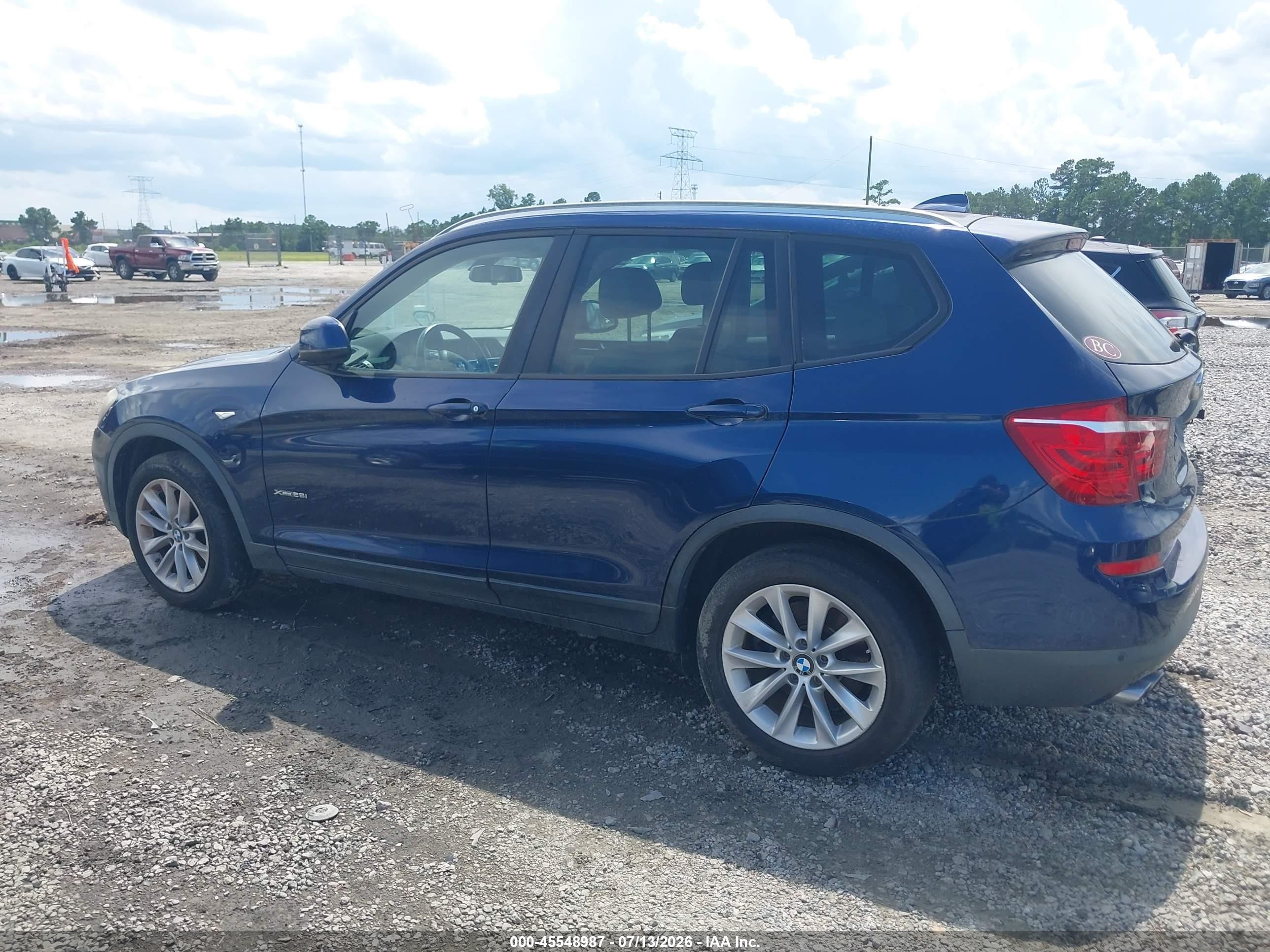 2015 Bmw X3 Xdrive28i Blue vin: 5UXWX9C56F0D46663