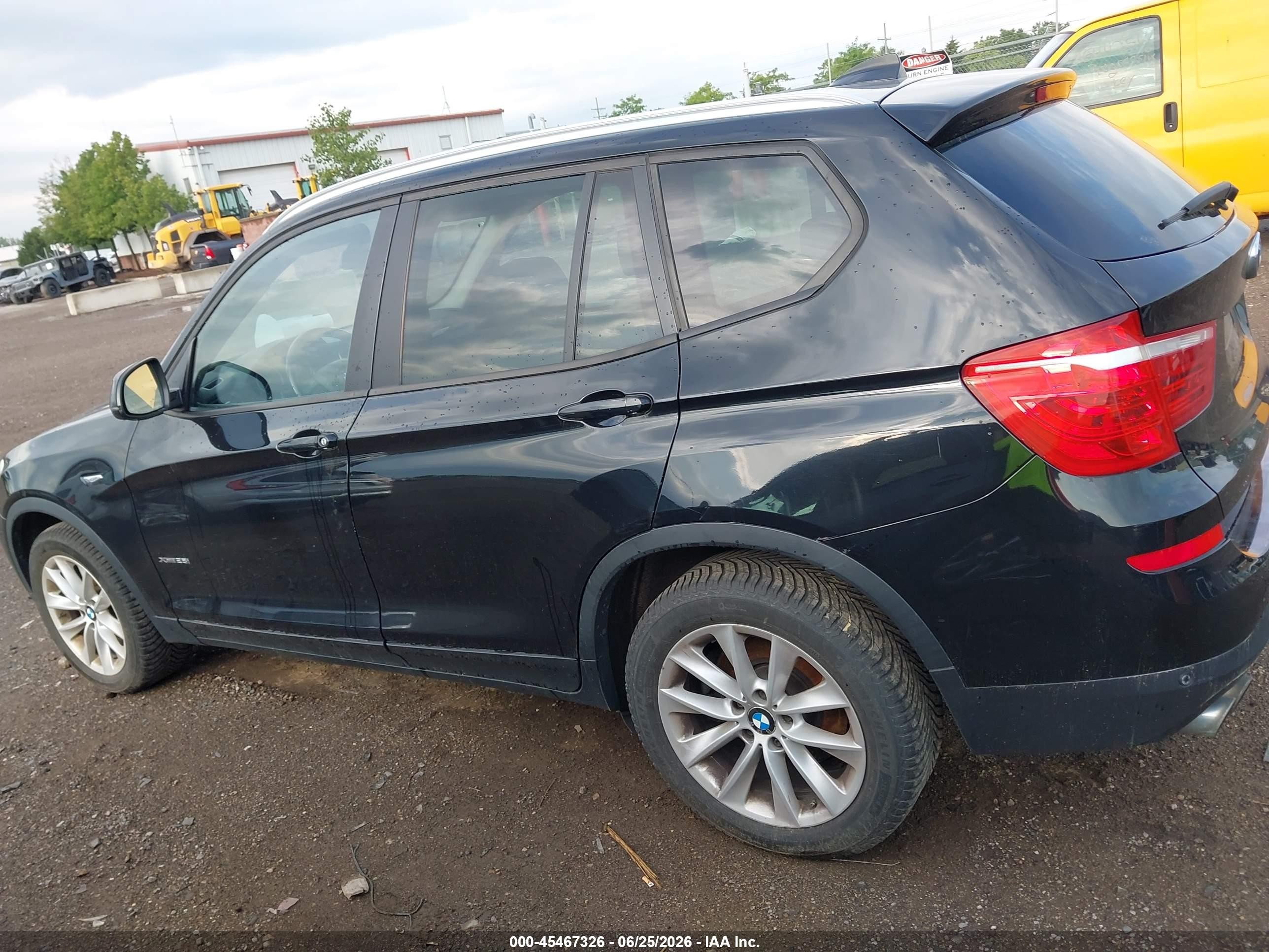 2015 Bmw X3 Xdrive28i Black vin: 5UXWX9C56F0D48283