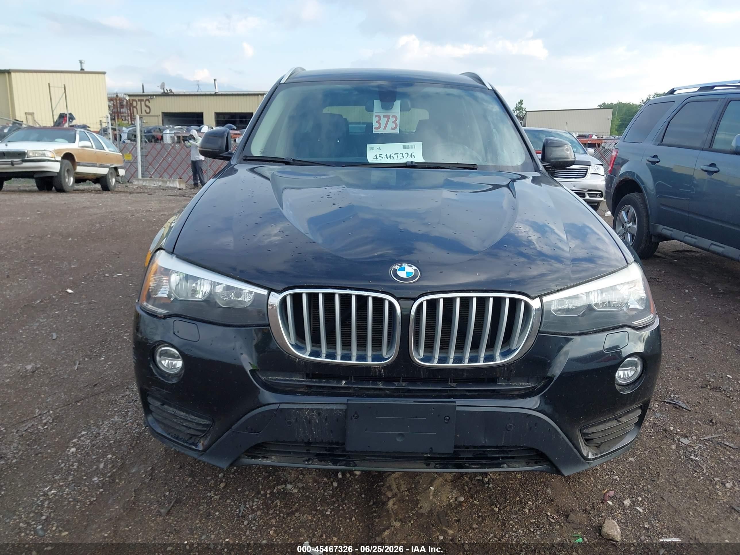 2015 Bmw X3 Xdrive28i Black vin: 5UXWX9C56F0D48283