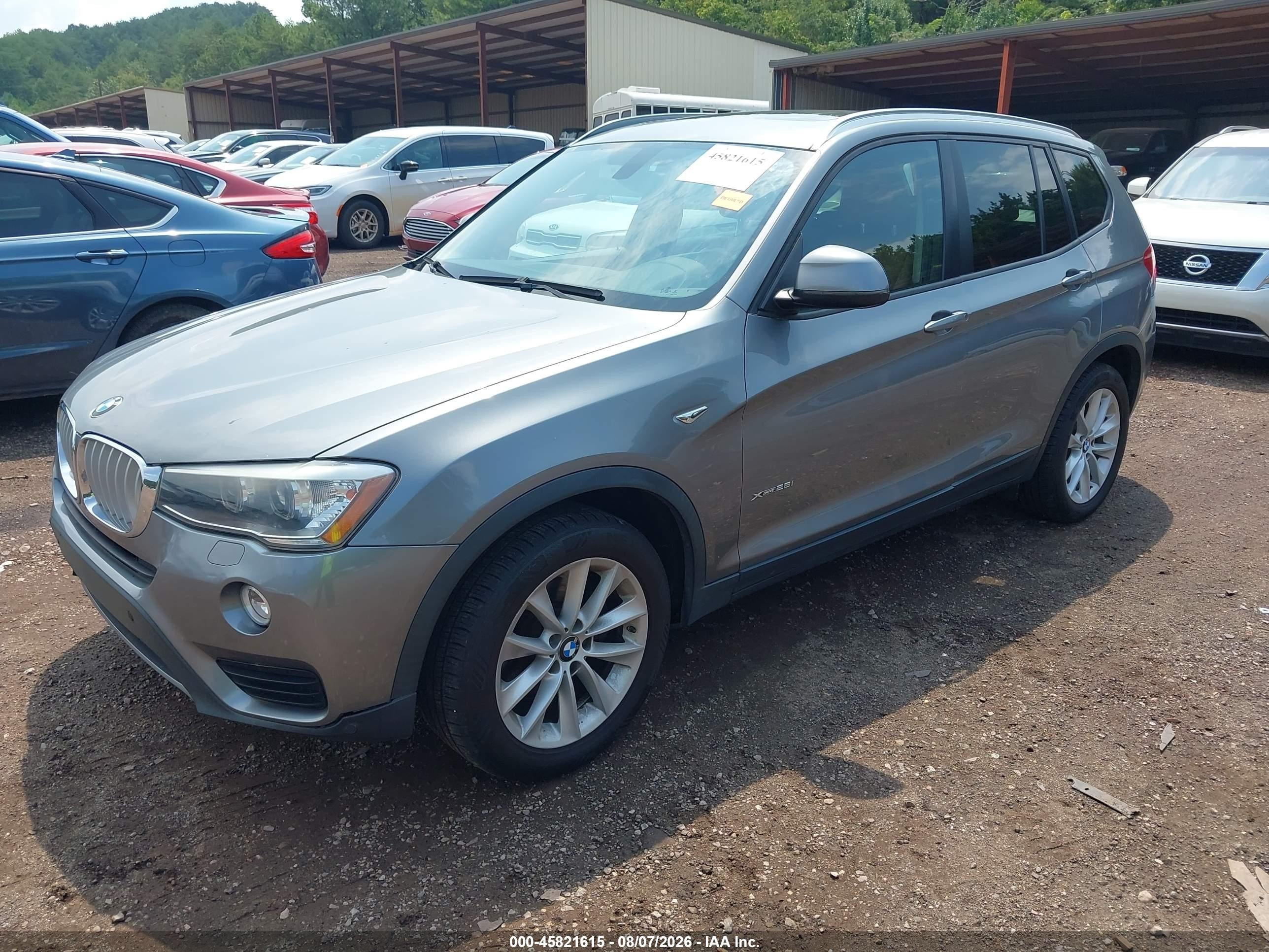 2015 Bmw X3 Xdrive28i Gray vin: 5UXWX9C56F0D52253