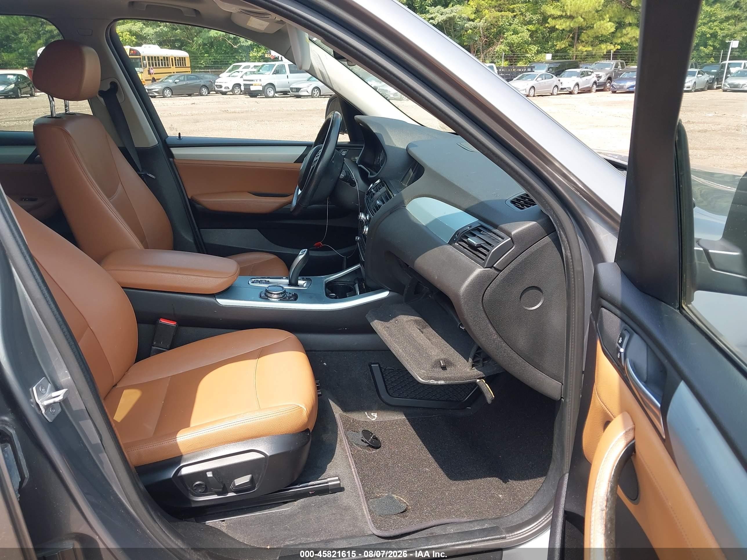 2015 Bmw X3 Xdrive28i Gray vin: 5UXWX9C56F0D52253