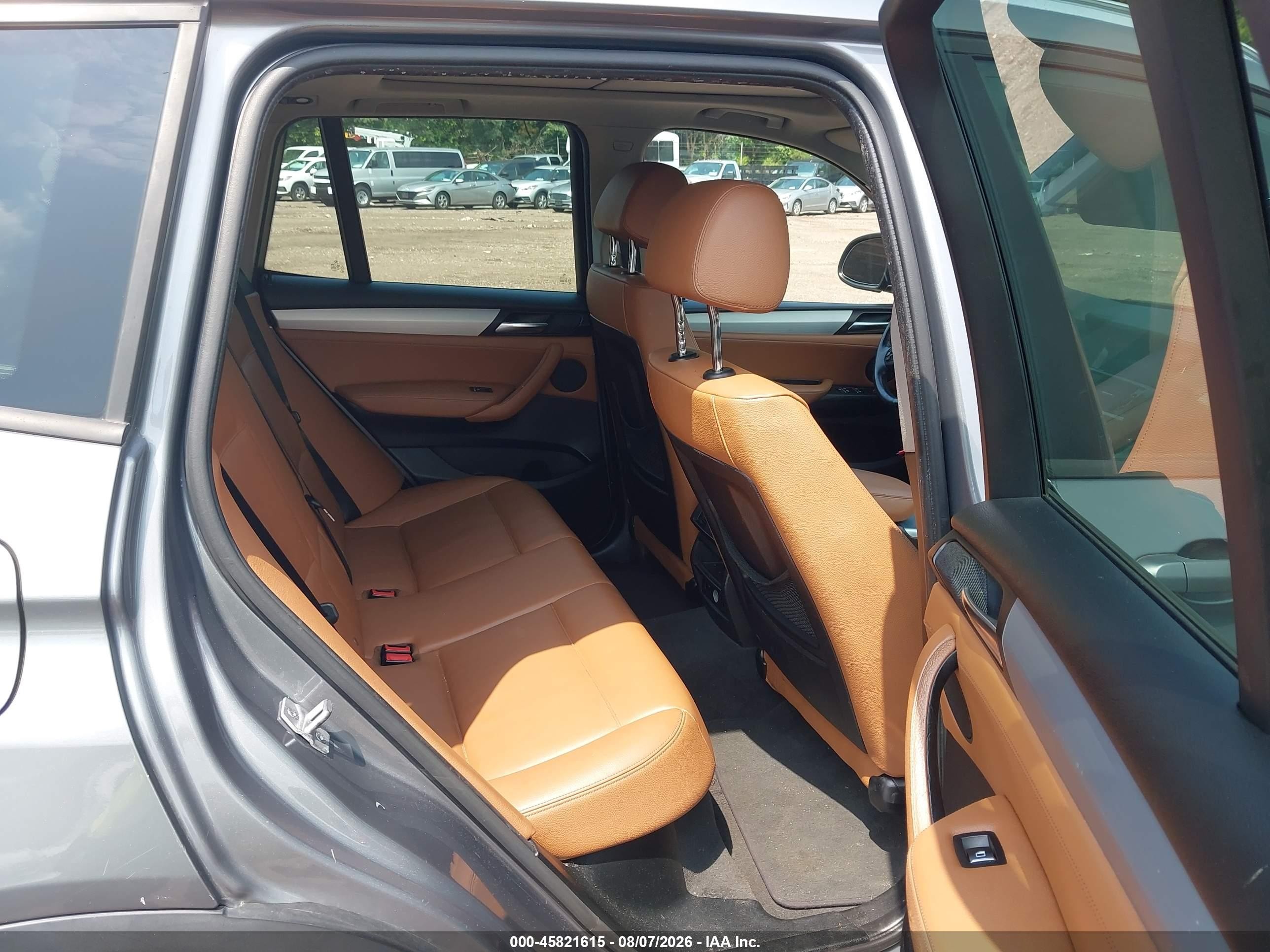 2015 Bmw X3 Xdrive28i Gray vin: 5UXWX9C56F0D52253