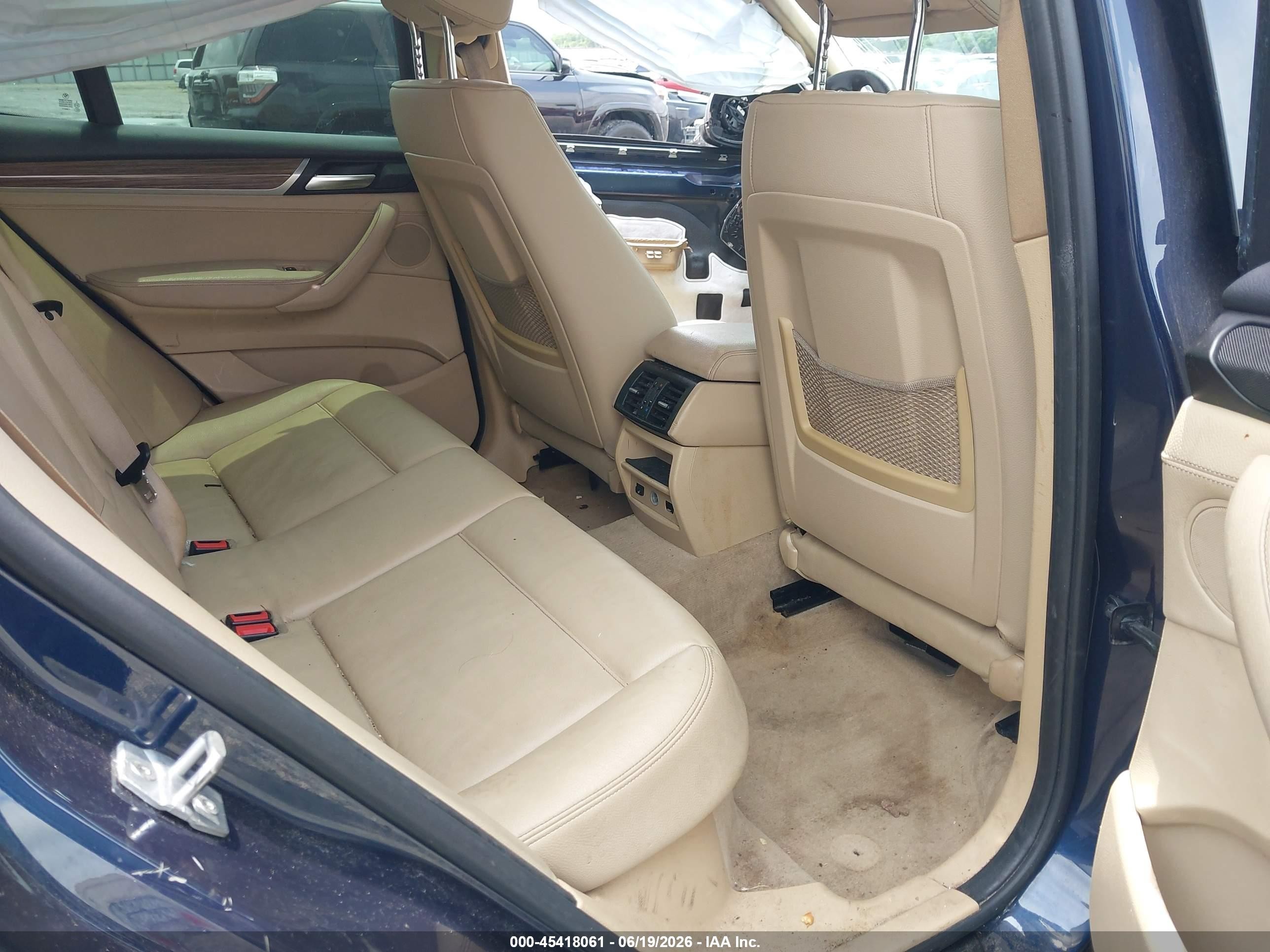 2015 Bmw X3 Xdrive28i Blue vin: 5UXWX9C56F0D54780
