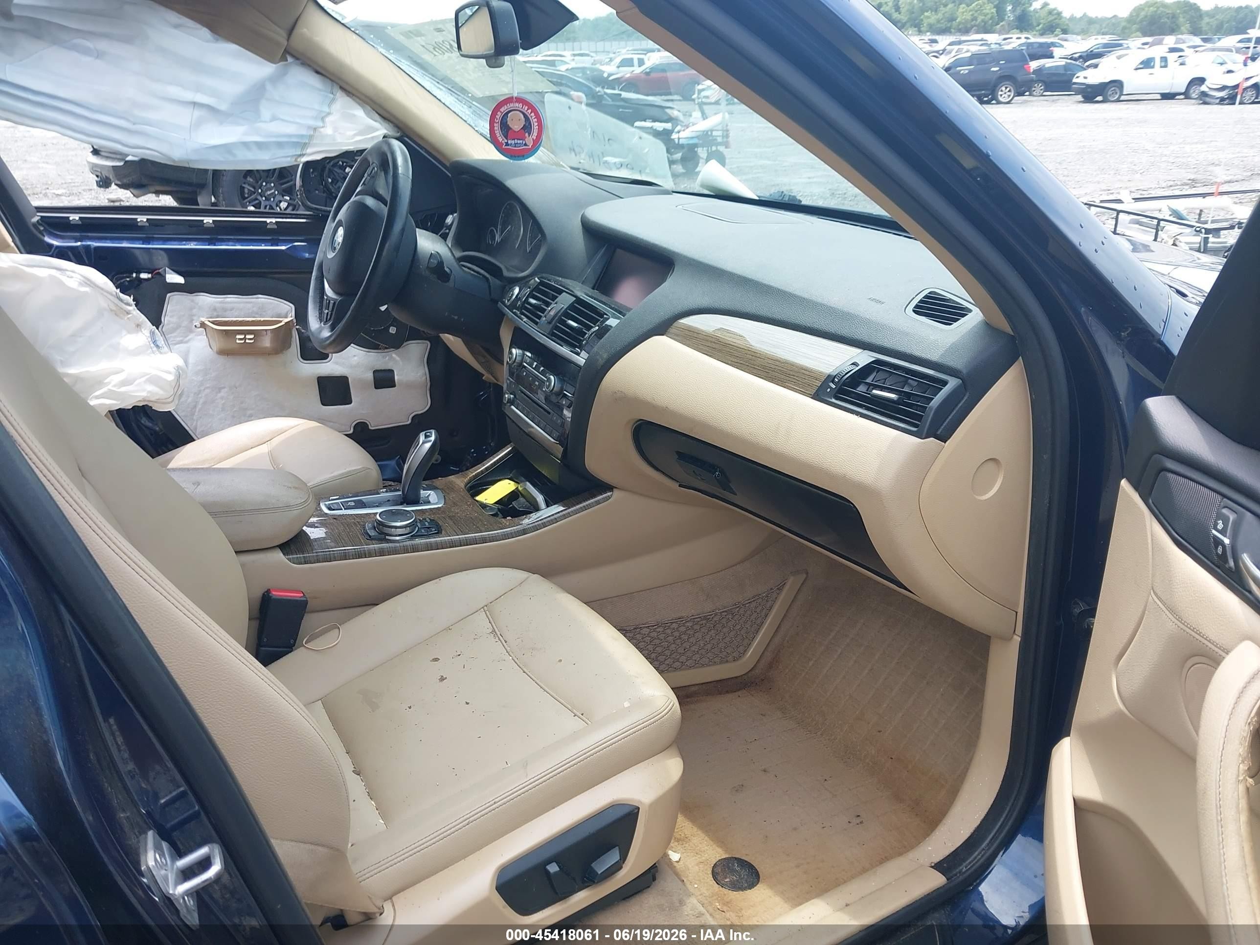 2015 Bmw X3 Xdrive28i Blue vin: 5UXWX9C56F0D54780