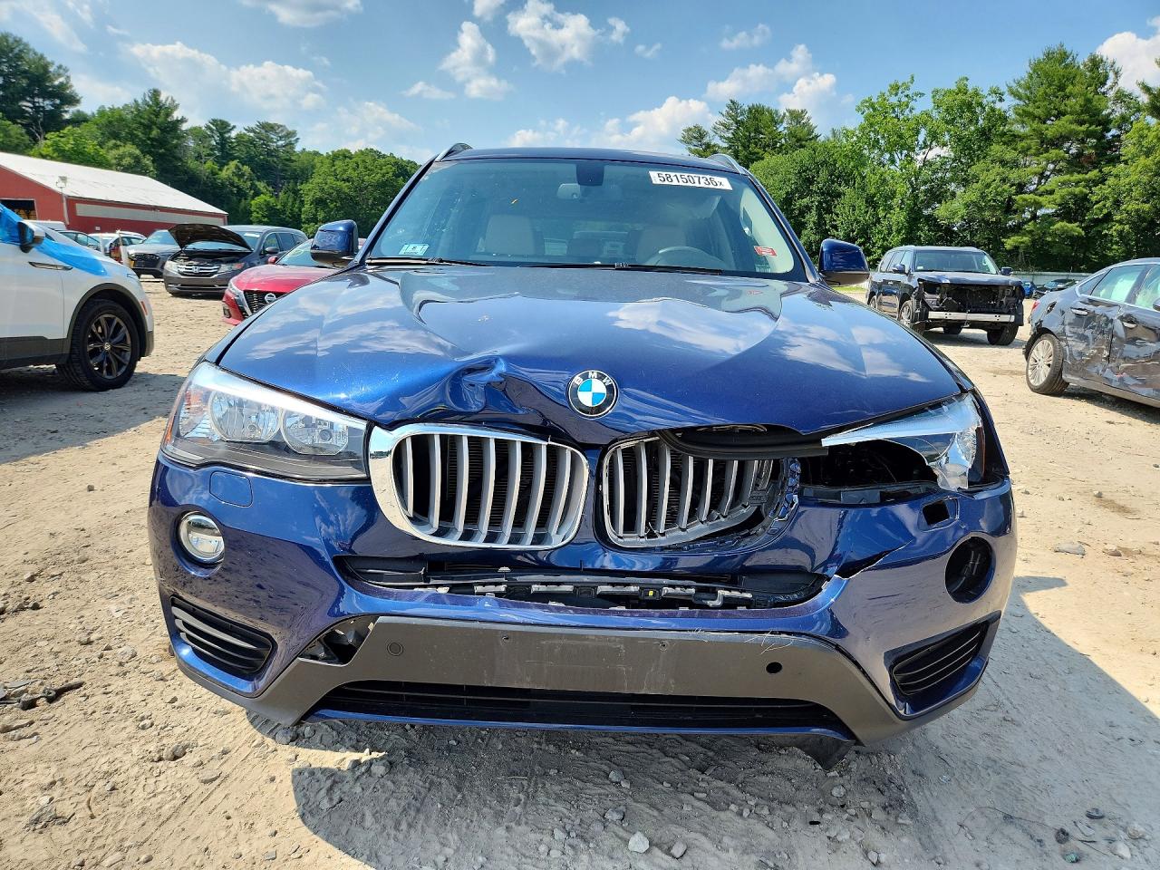 2015 Bmw X3 Xdrive28i Blue vin: 5UXWX9C56F0D58277