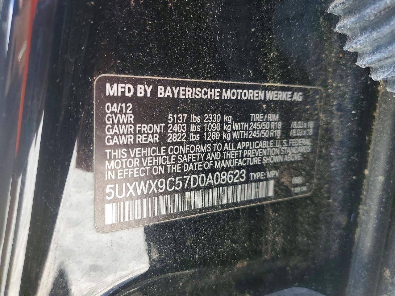 2013 Bmw X3 Xdrive28i Black vin: 5UXWX9C57D0A08623