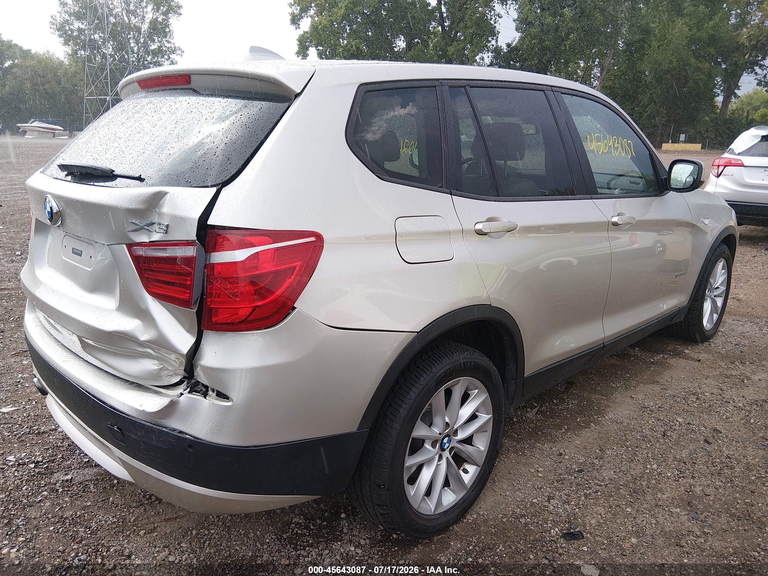 2013 Bmw X3 Xdrive28i Gold vin: 5UXWX9C57D0A09903
