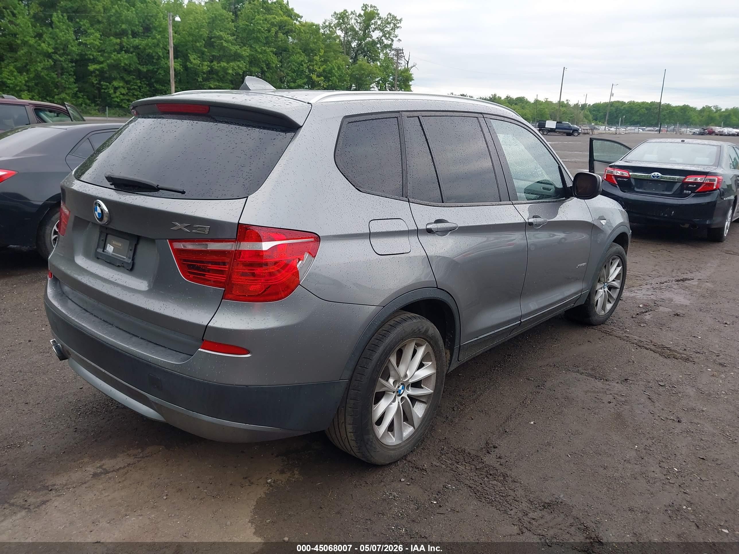 2013 Bmw X3 Xdrive28i Gray vin: 5UXWX9C57D0A20609