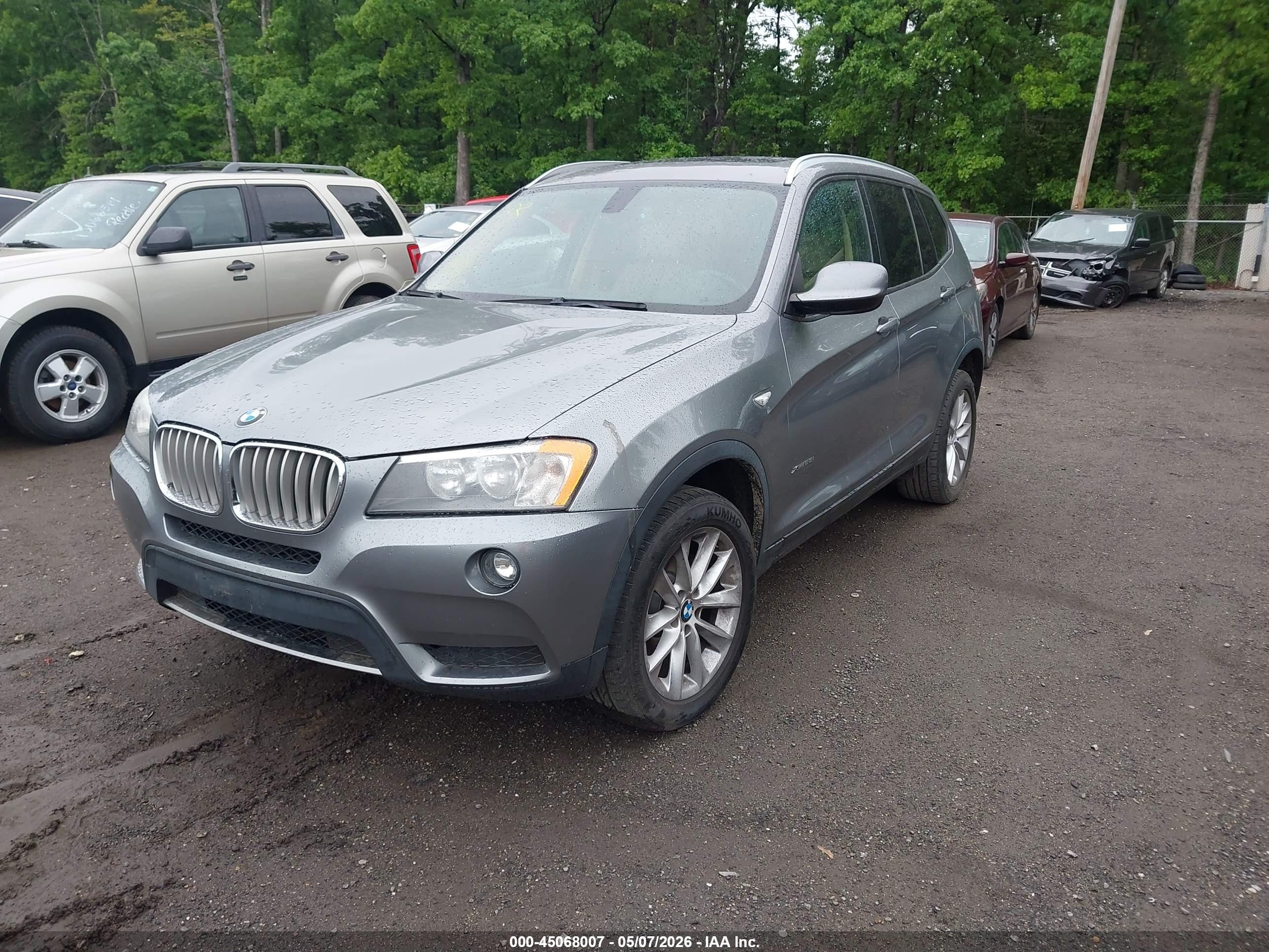 2013 Bmw X3 Xdrive28i Gray vin: 5UXWX9C57D0A20609