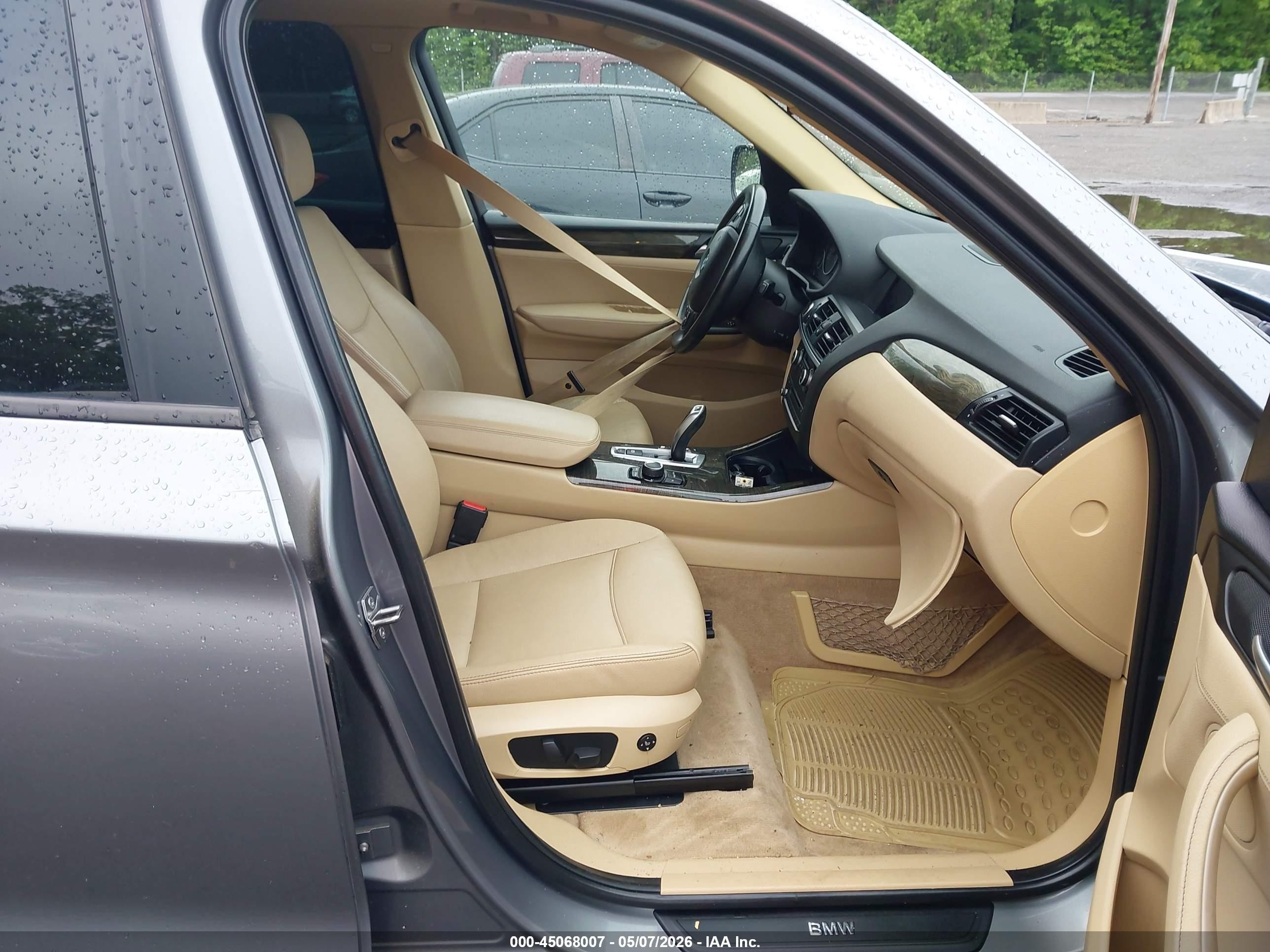 2013 Bmw X3 Xdrive28i Gray vin: 5UXWX9C57D0A20609