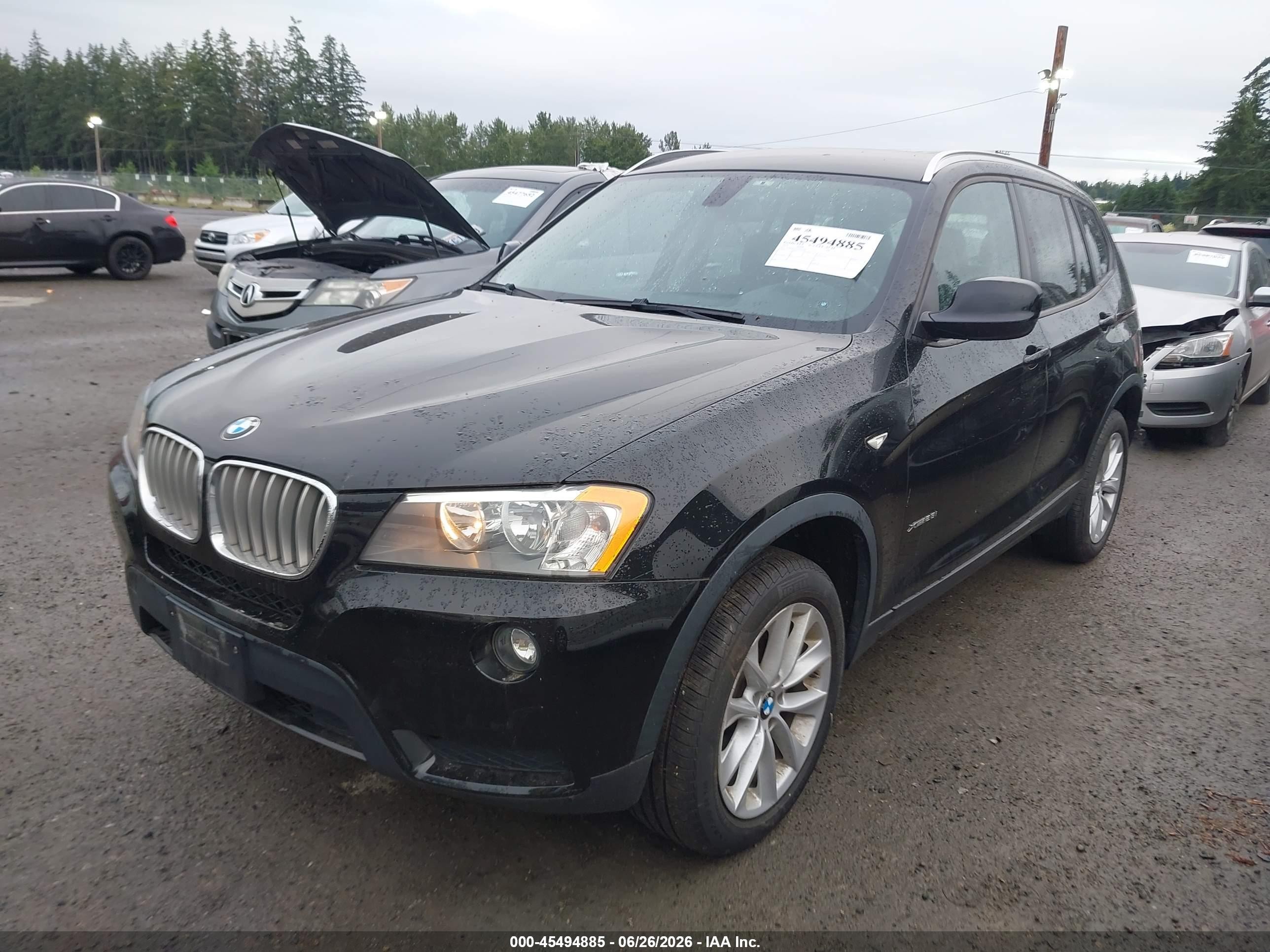 2013 Bmw X3 Xdrive28i Black vin: 5UXWX9C57D0A21985