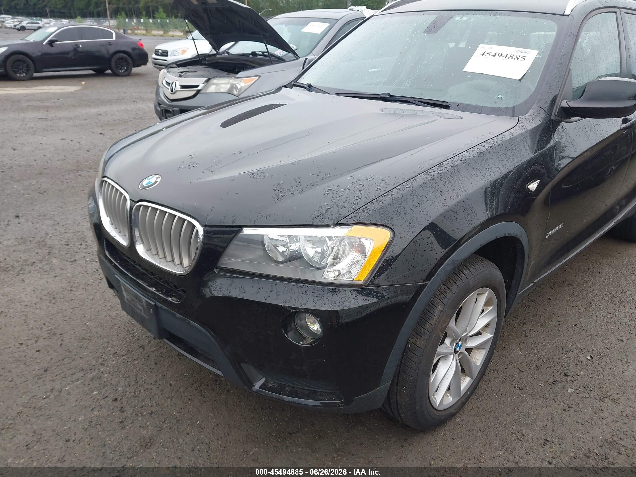 2013 Bmw X3 Xdrive28i Black vin: 5UXWX9C57D0A21985