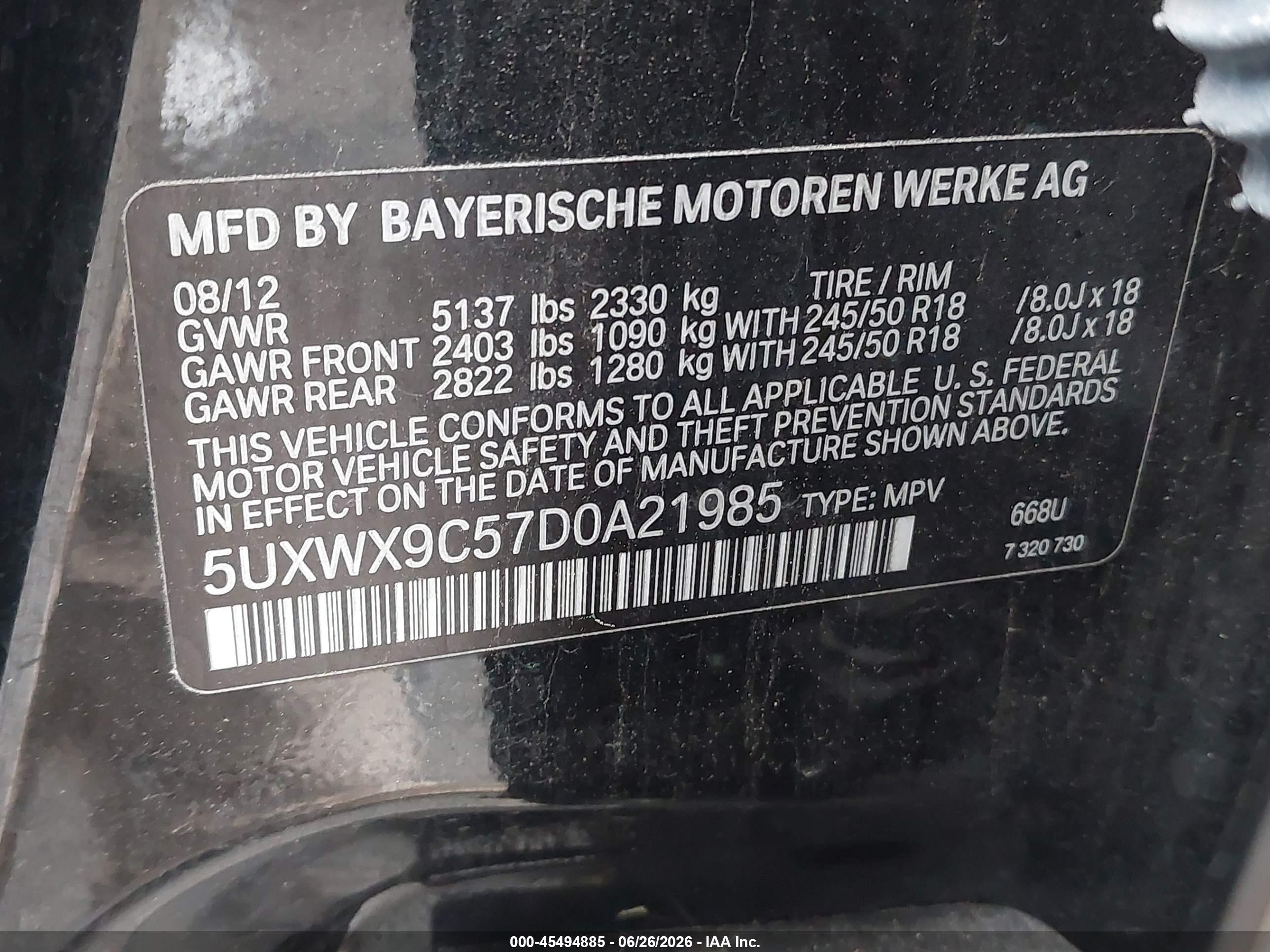 2013 Bmw X3 Xdrive28i Black vin: 5UXWX9C57D0A21985