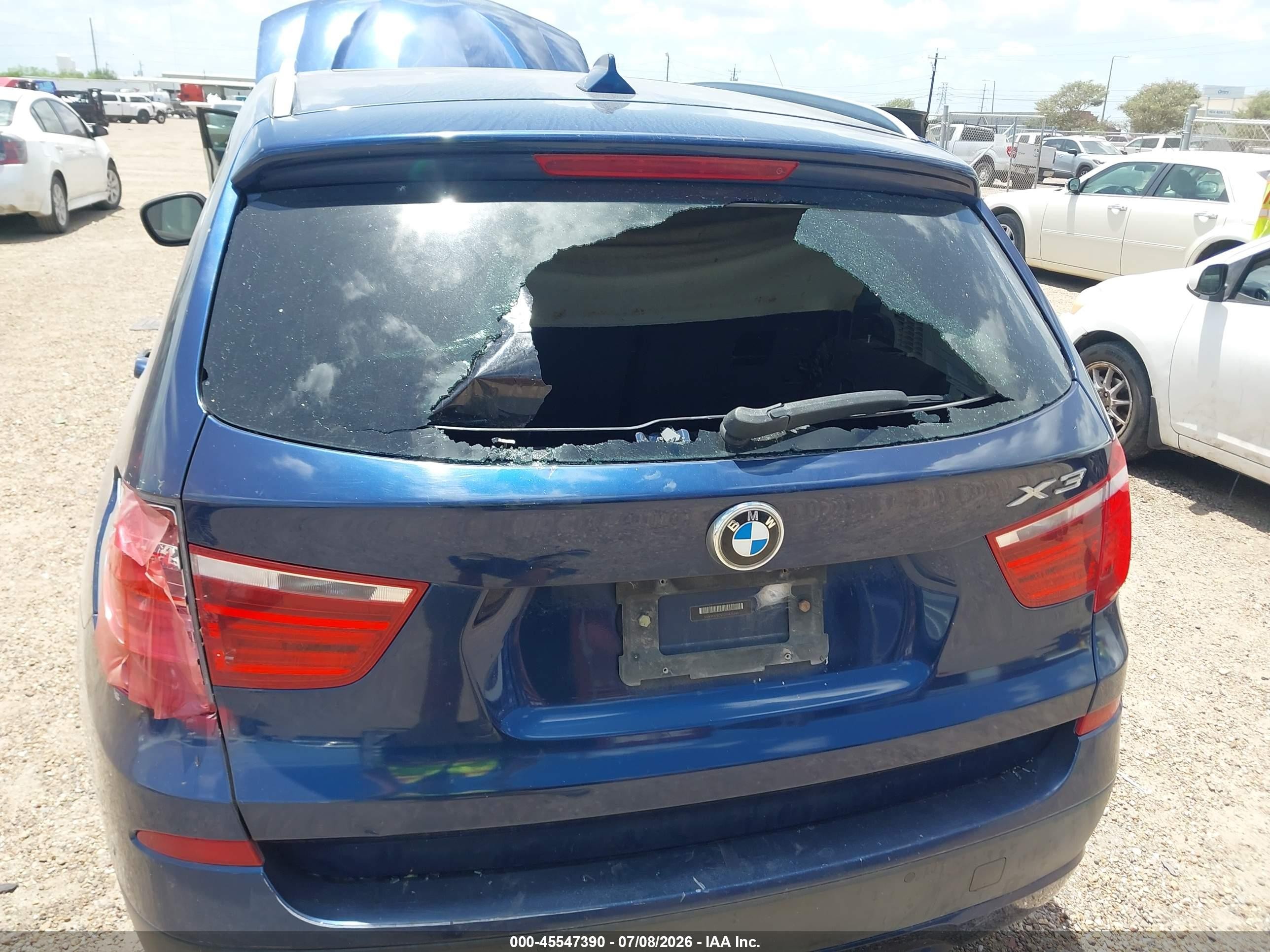 2013 Bmw X3 Xdrive28i Blue vin: 5UXWX9C57D0A25566