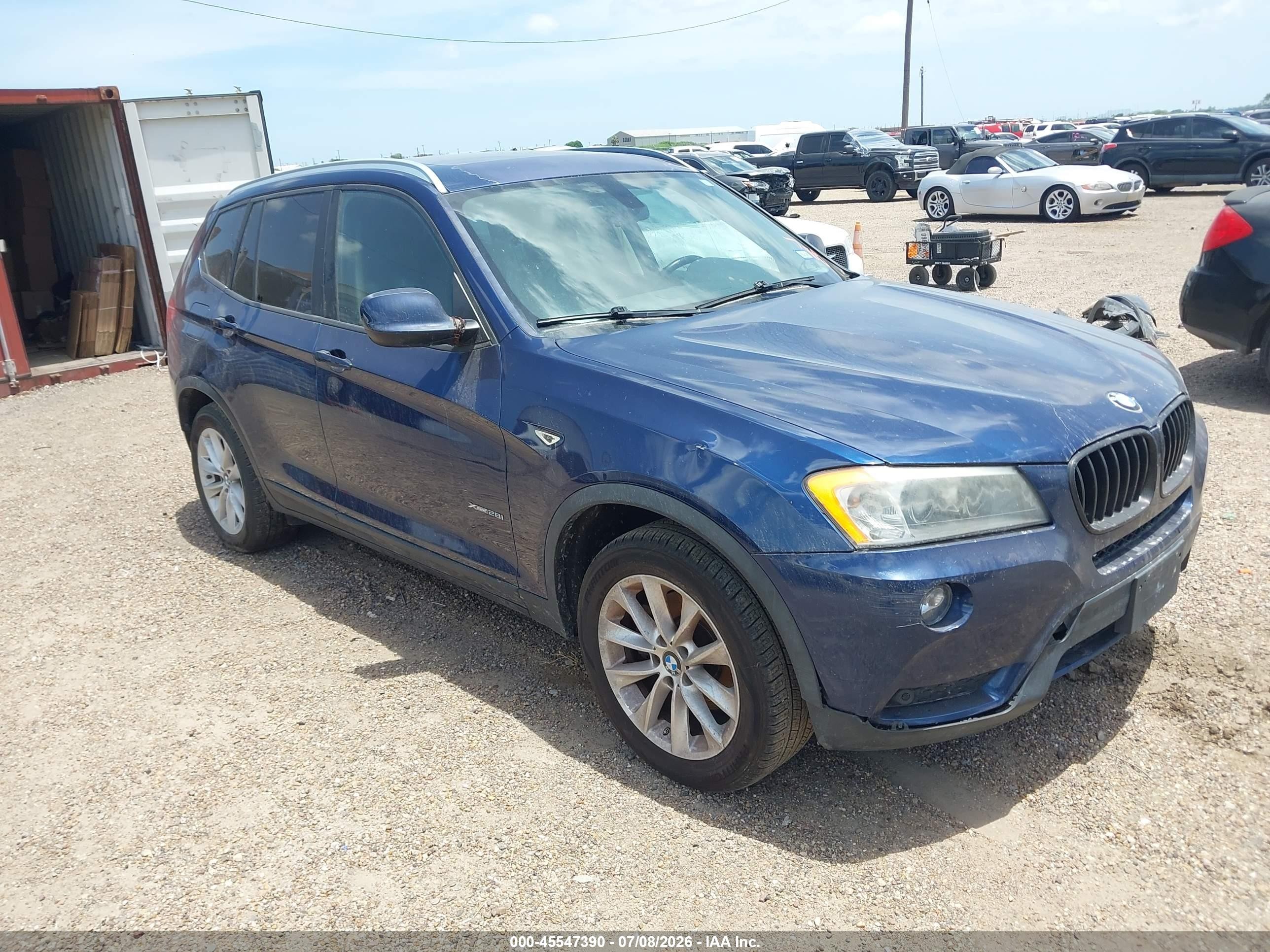 2013 Bmw X3 Xdrive28i Blue vin: 5UXWX9C57D0A25566