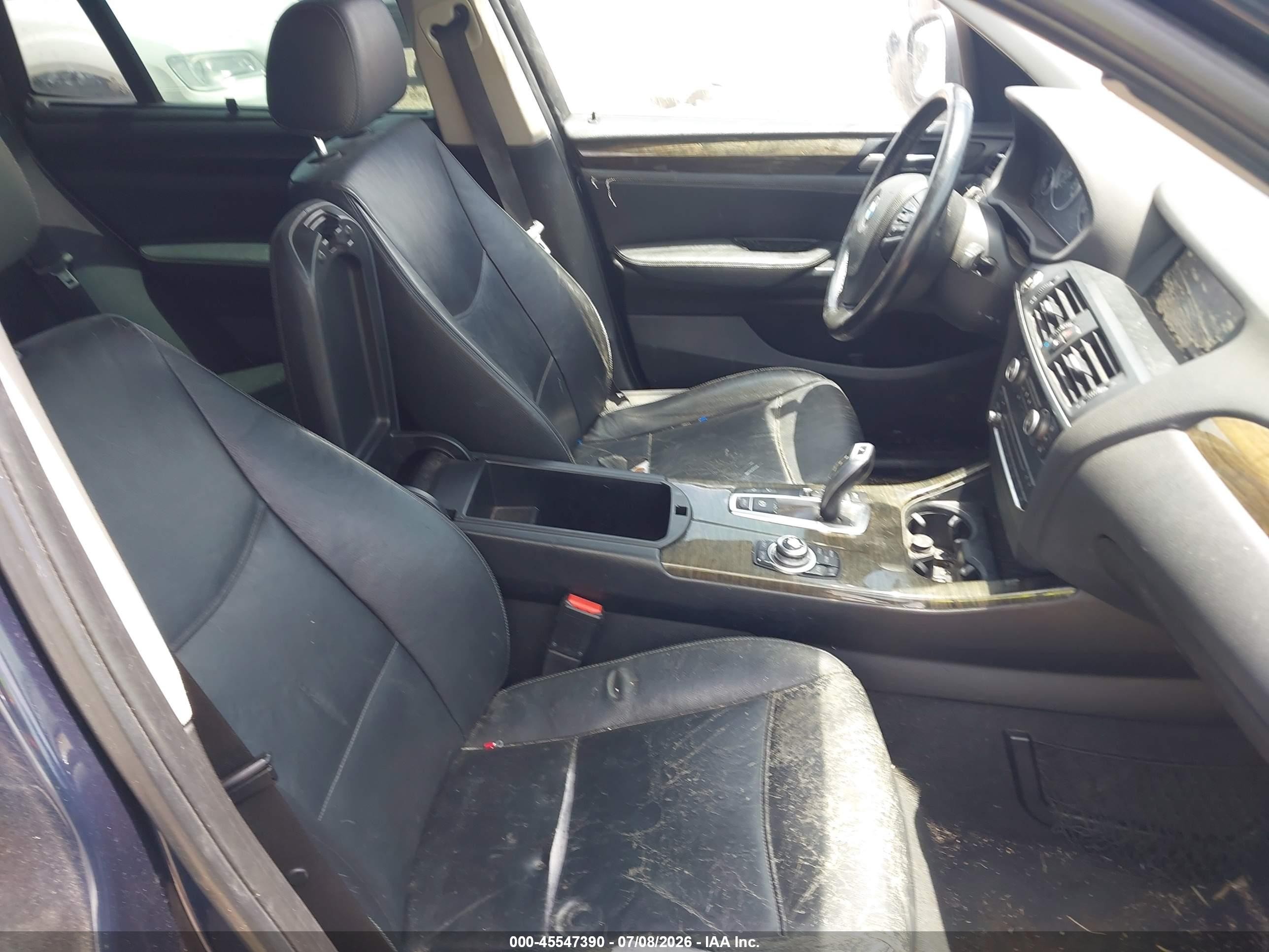 2013 Bmw X3 Xdrive28i Blue vin: 5UXWX9C57D0A25566