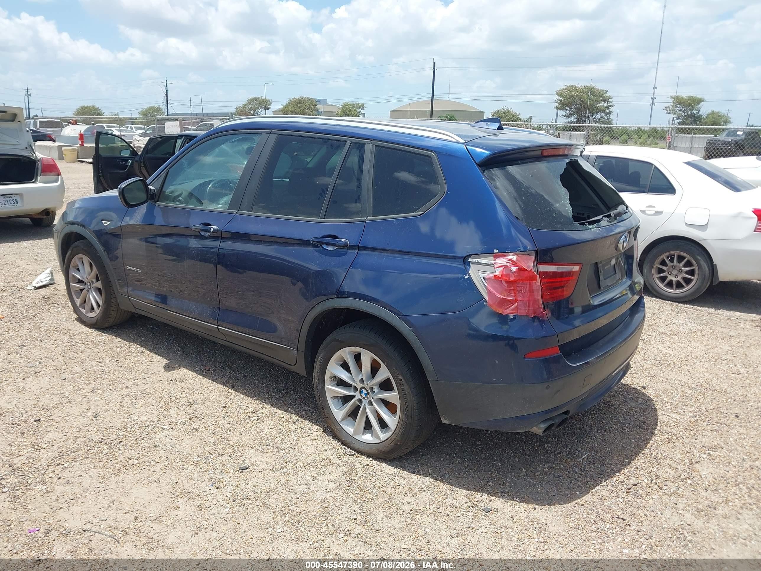 2013 Bmw X3 Xdrive28i Blue vin: 5UXWX9C57D0A25566