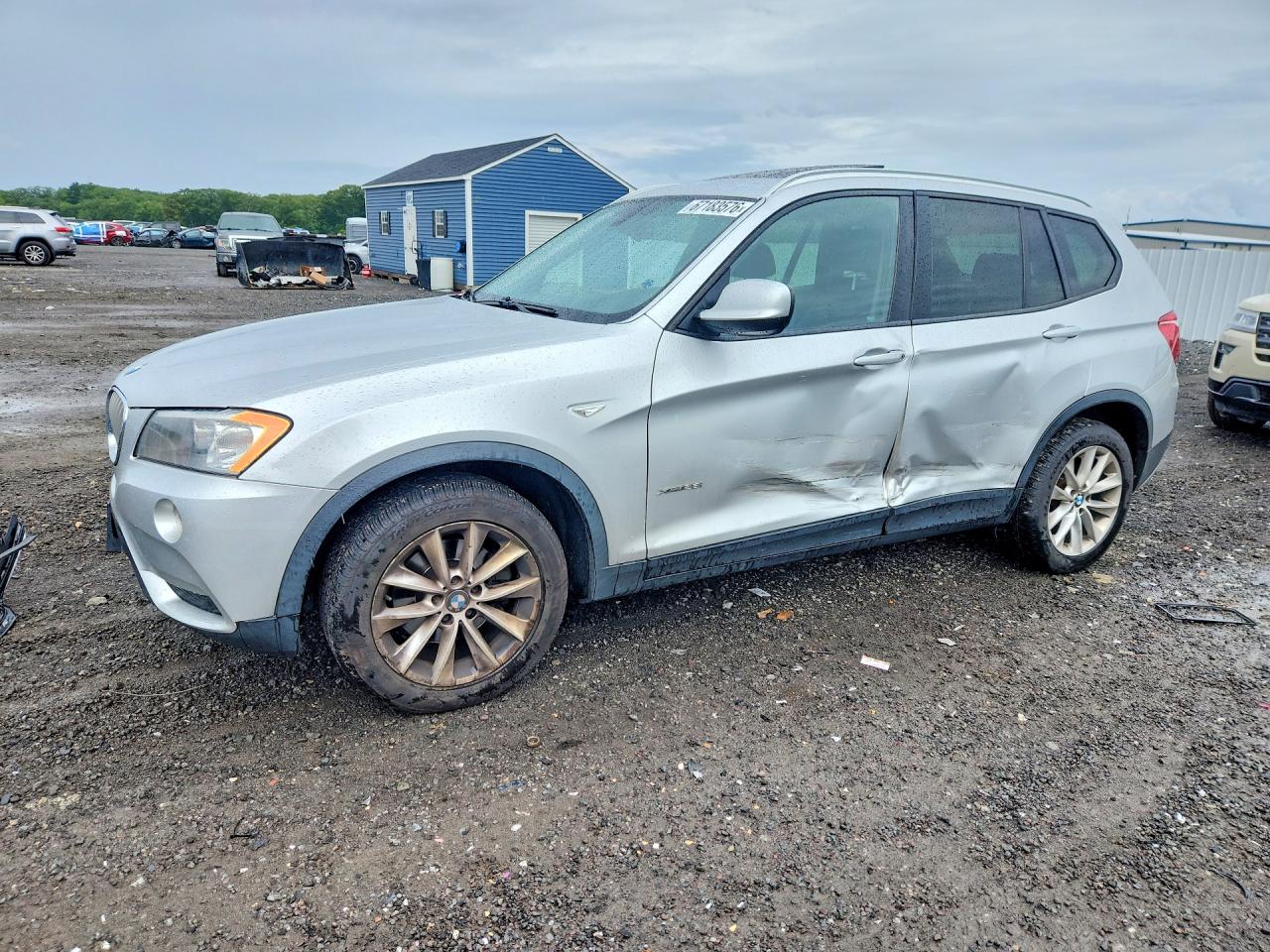 2013 Bmw X3 Xdrive28i Silver vin: 5UXWX9C57D0D05925