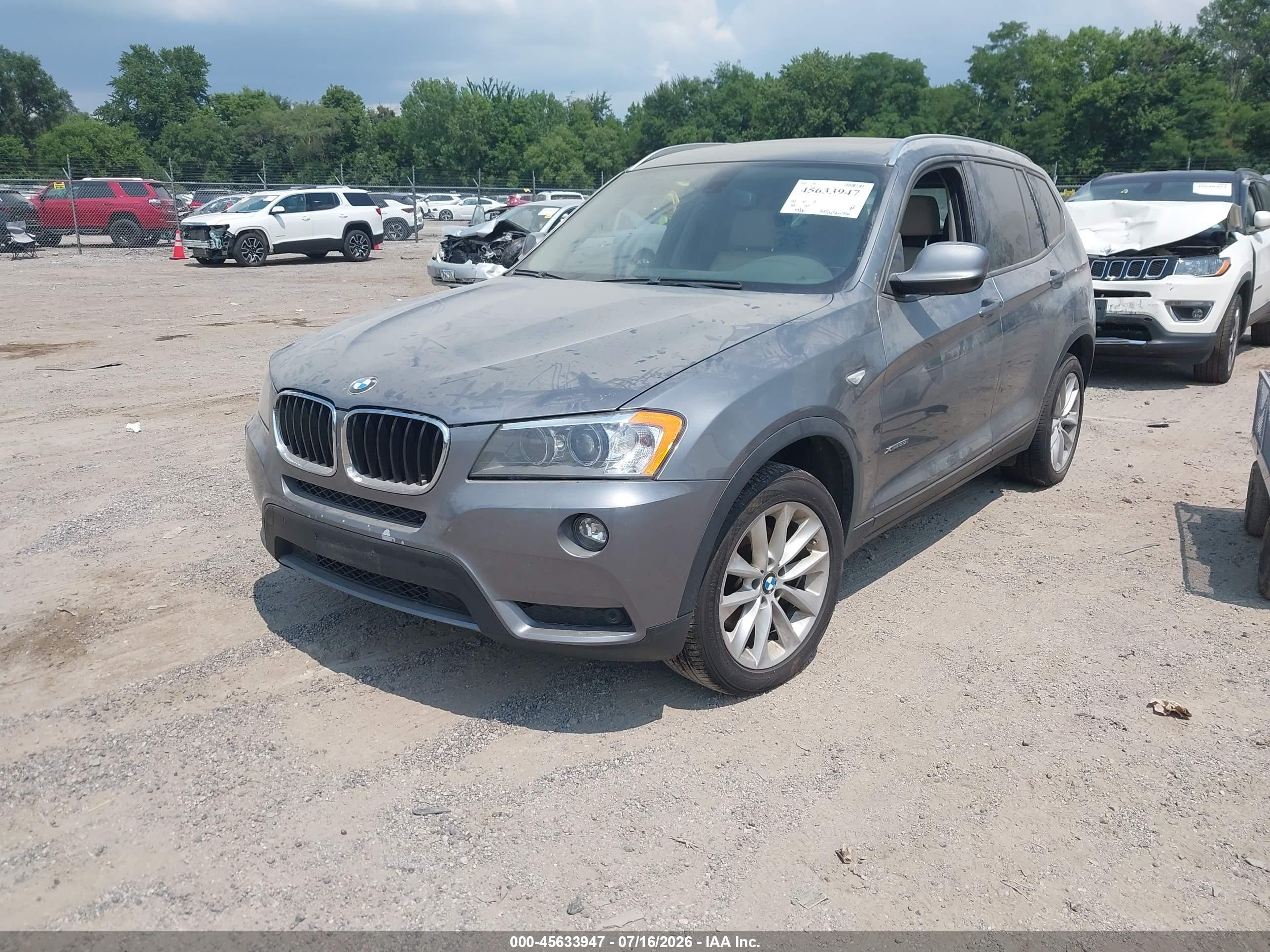 2013 Bmw X3 Xdrive28i Blue vin: 5UXWX9C57DL874589