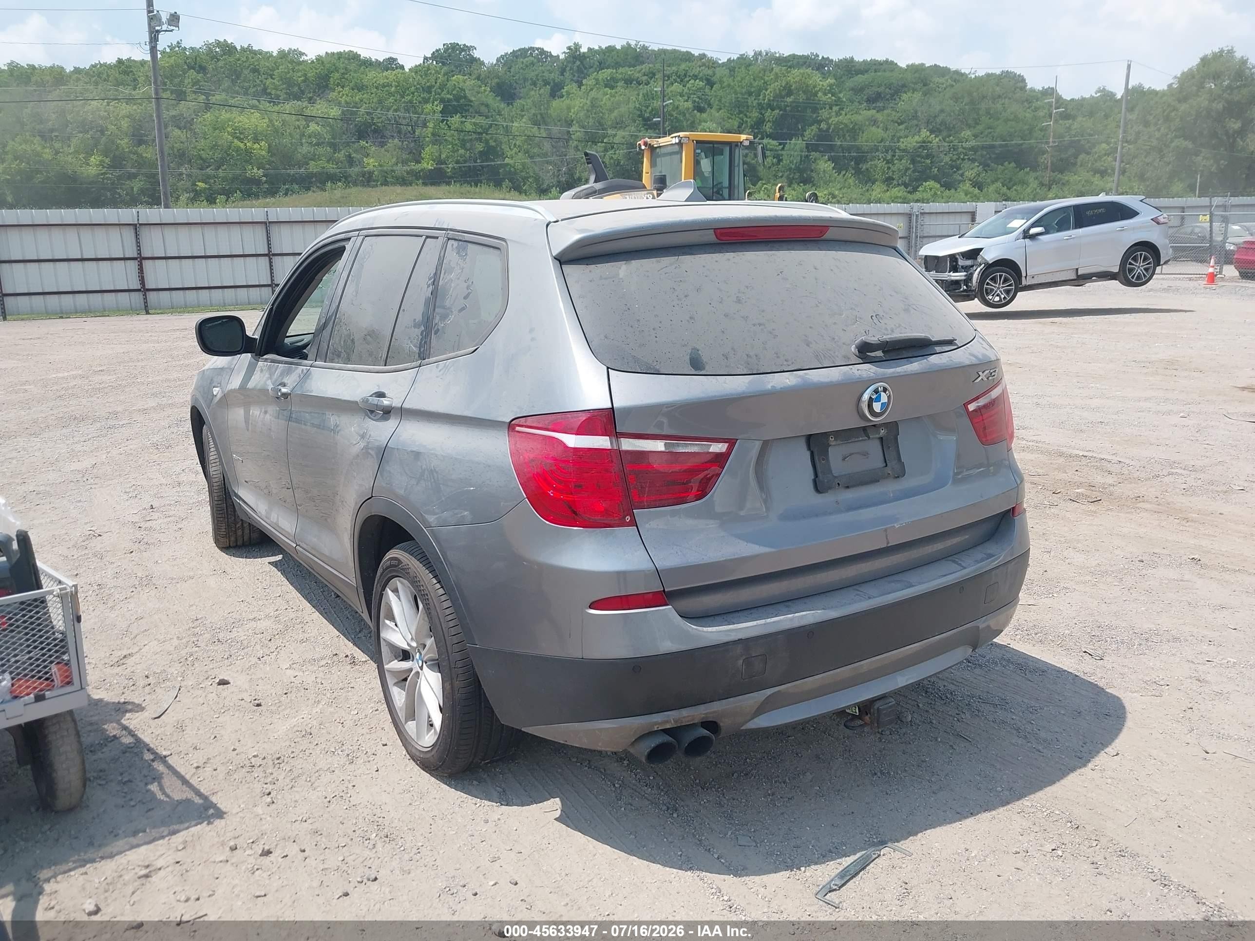 2013 Bmw X3 Xdrive28i Blue vin: 5UXWX9C57DL874589