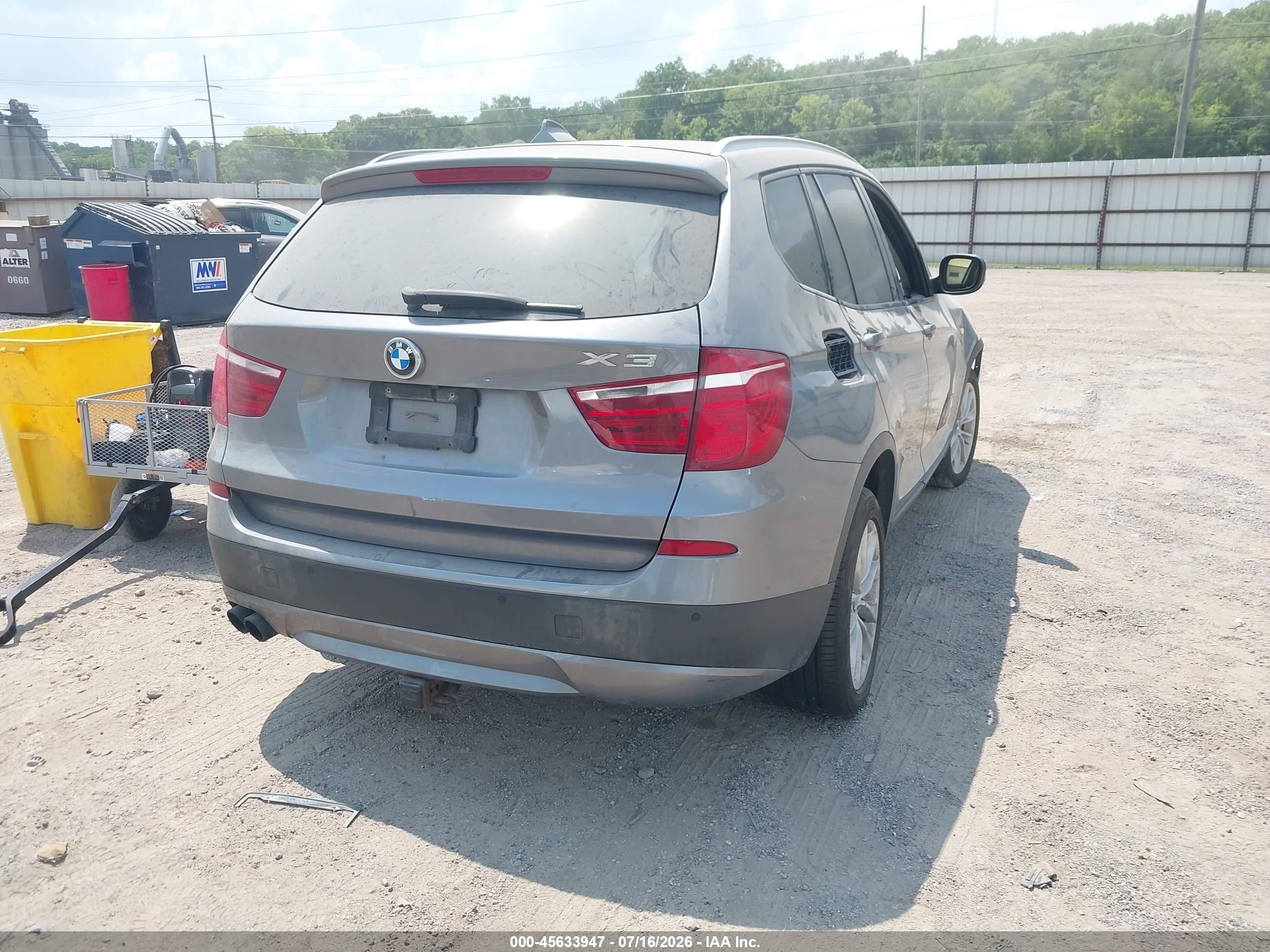2013 Bmw X3 Xdrive28i Blue vin: 5UXWX9C57DL874589