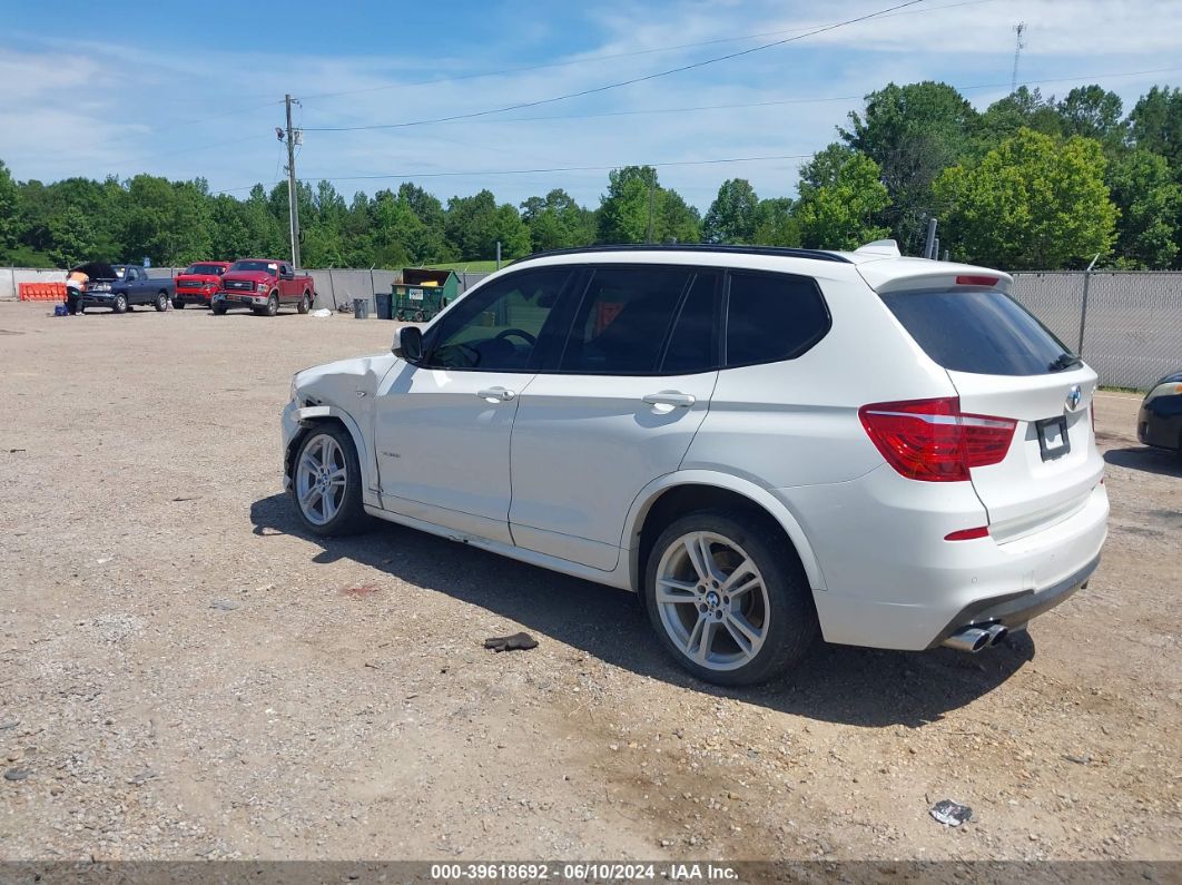 2014 Bmw X3 Xdrive28i White vin: 5UXWX9C57E0D09880
