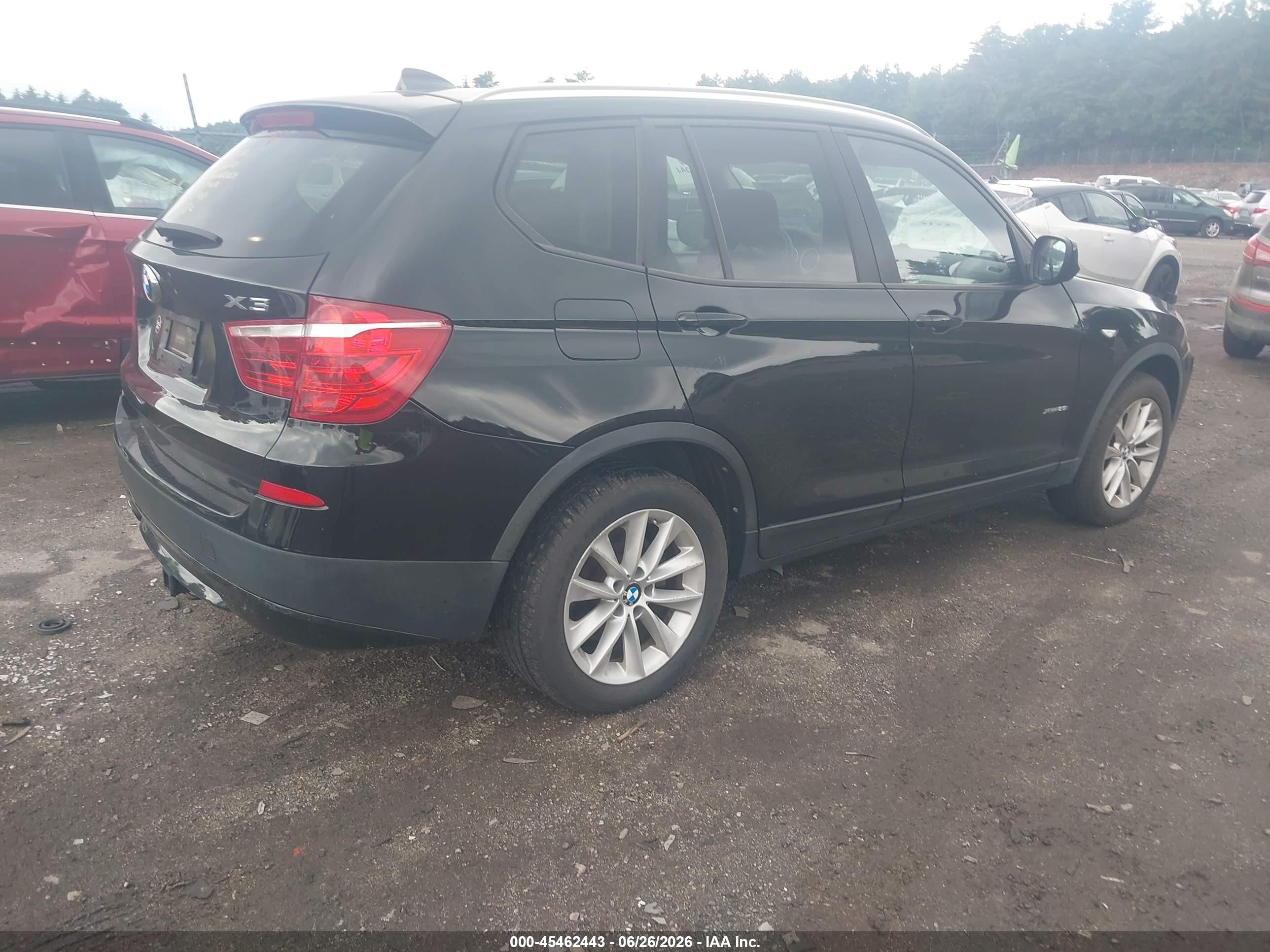 2014 Bmw X3 Xdrive28i Black vin: 5UXWX9C57E0D11256