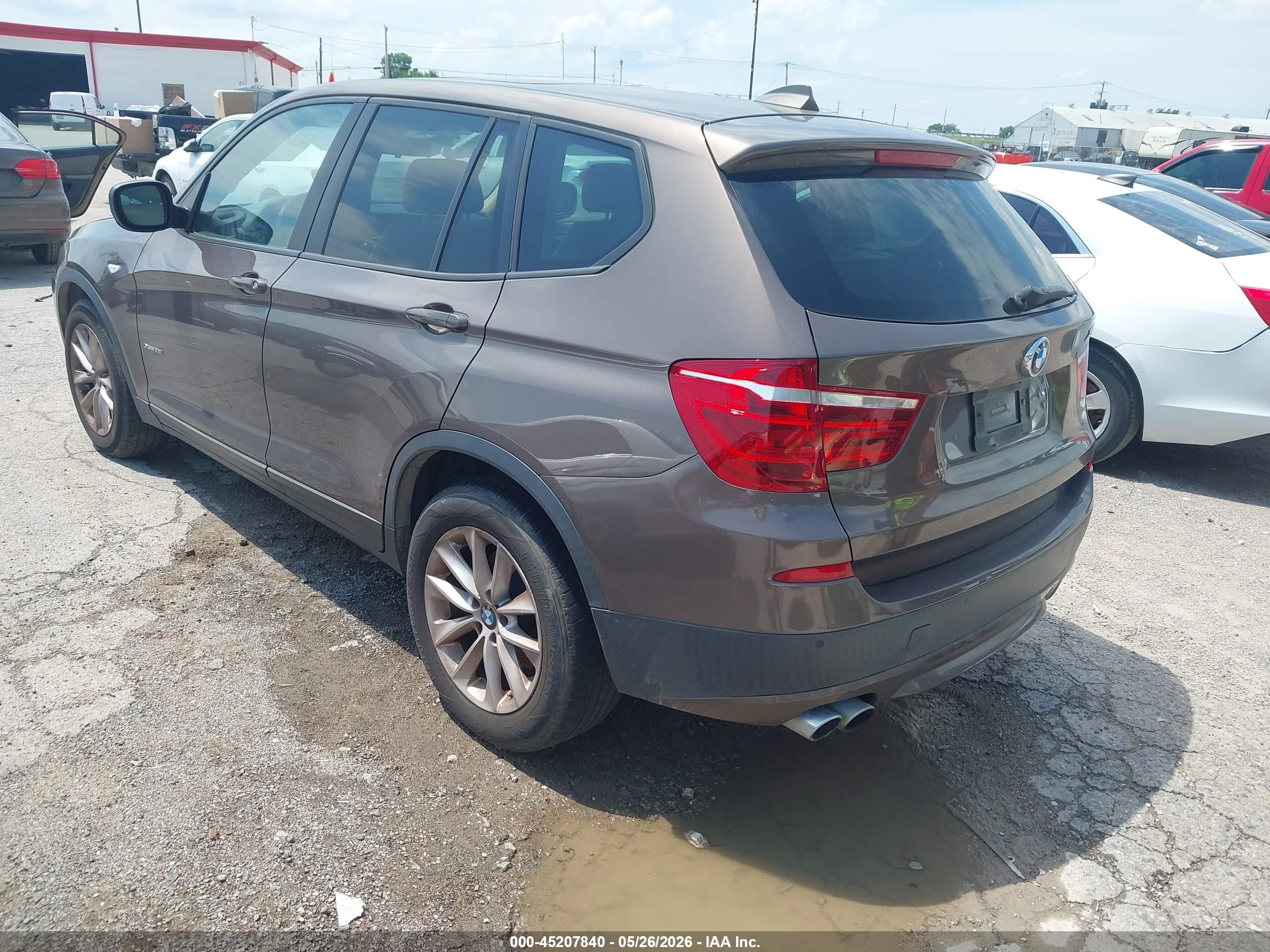 2014 Bmw X3 Xdrive28i Brown vin: 5UXWX9C57E0D13461