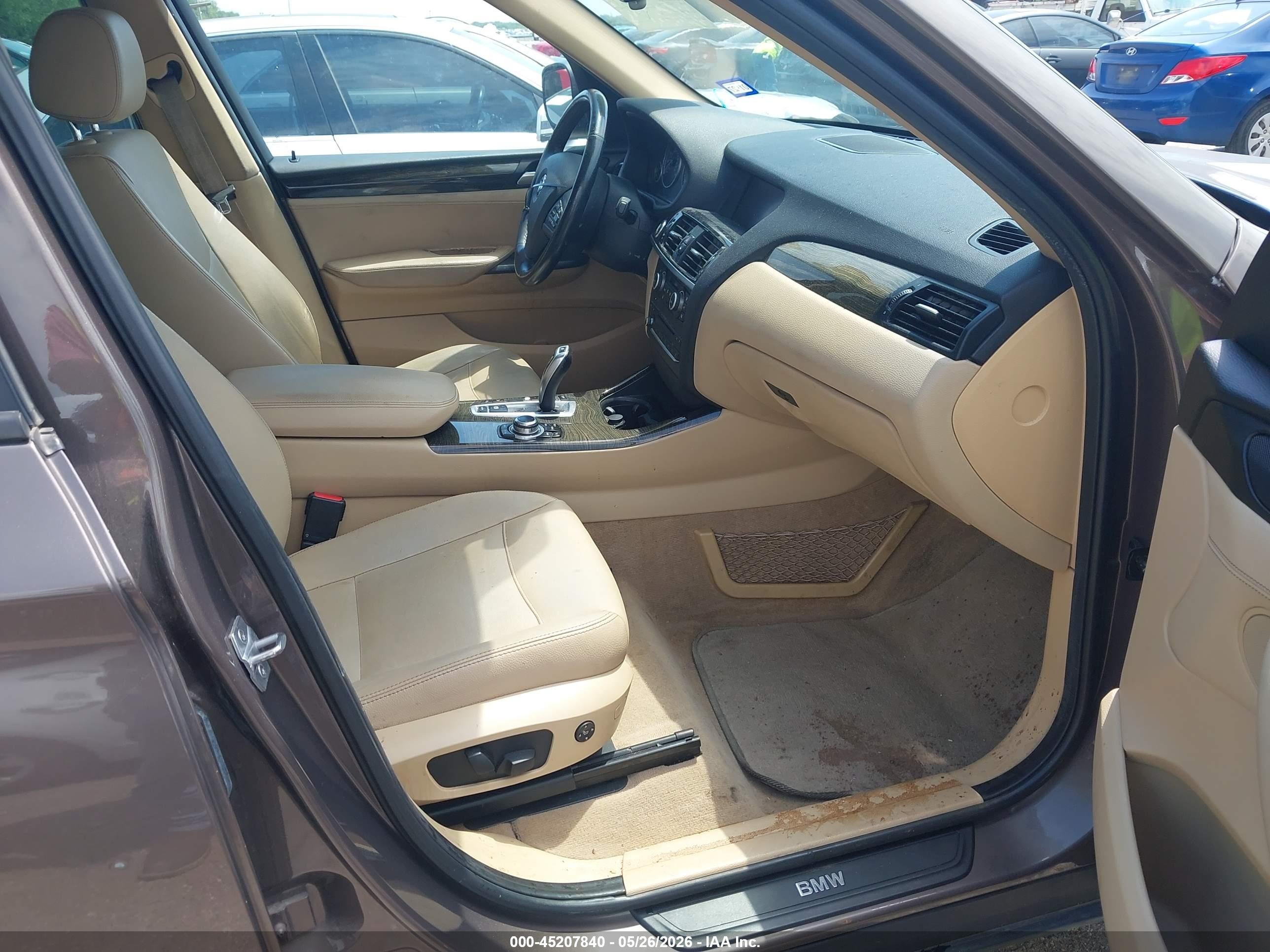2014 Bmw X3 Xdrive28i Brown vin: 5UXWX9C57E0D13461
