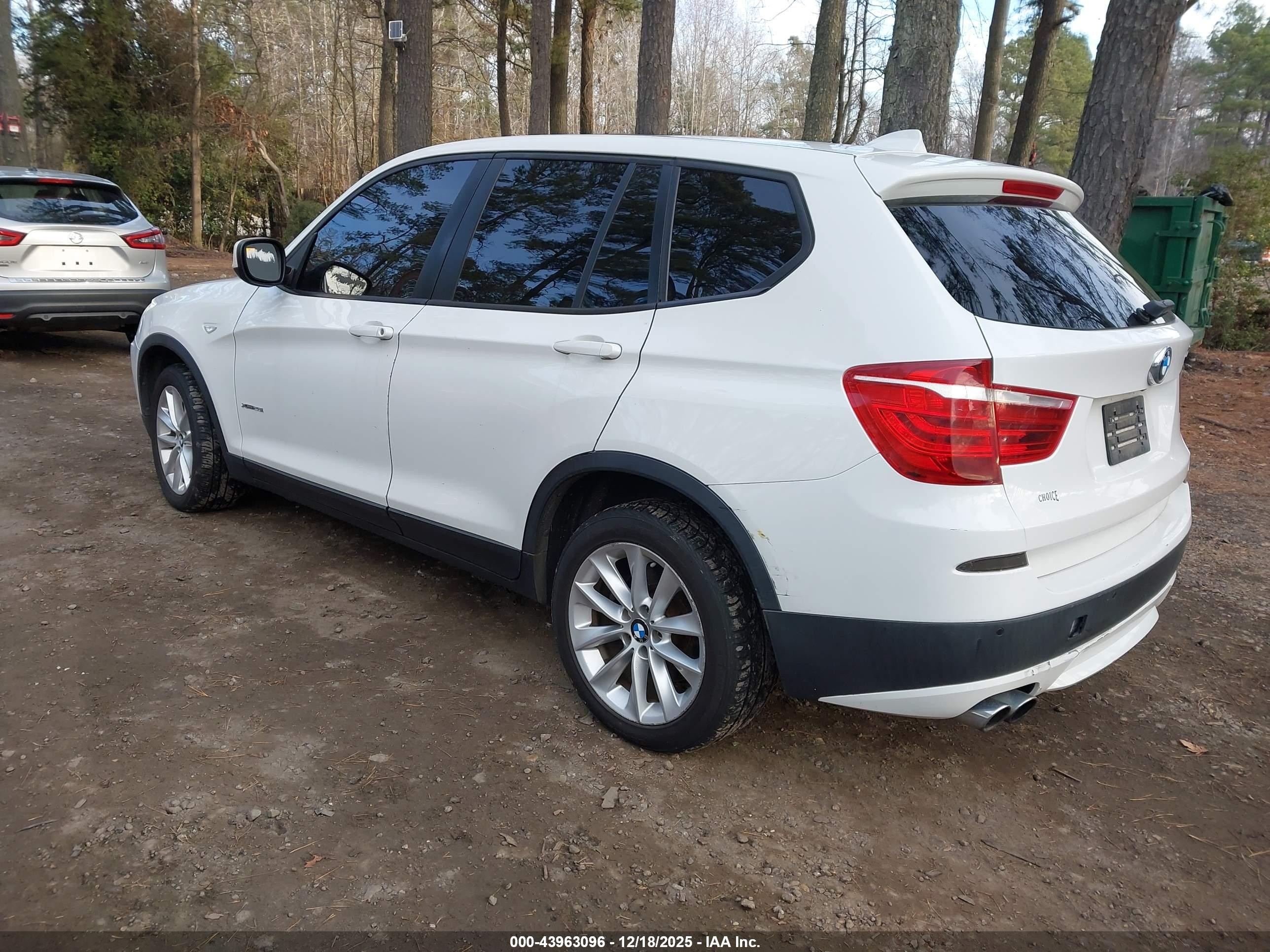 2014 Bmw X3 Xdrive28i Белый vin: 5UXWX9C57E0D19342