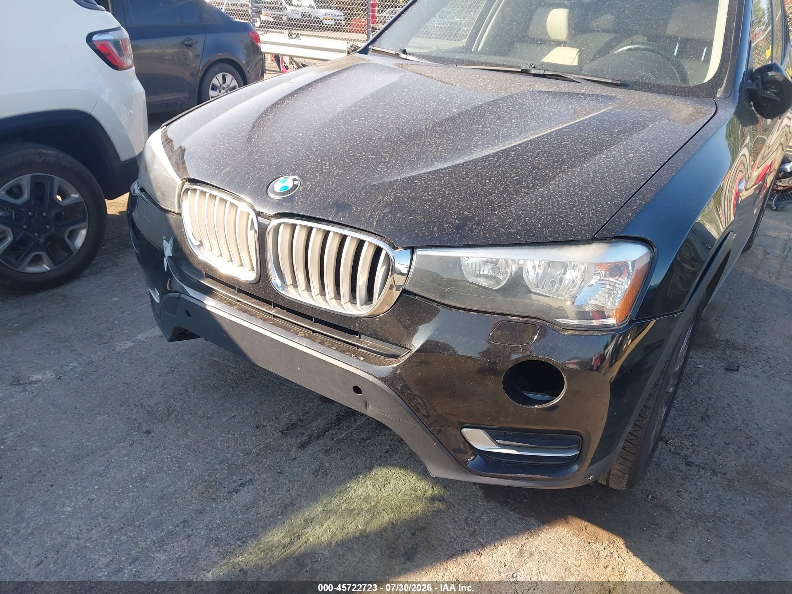 2014 Bmw X3 Xdrive28i Black vin: 5UXWX9C57E0D24976