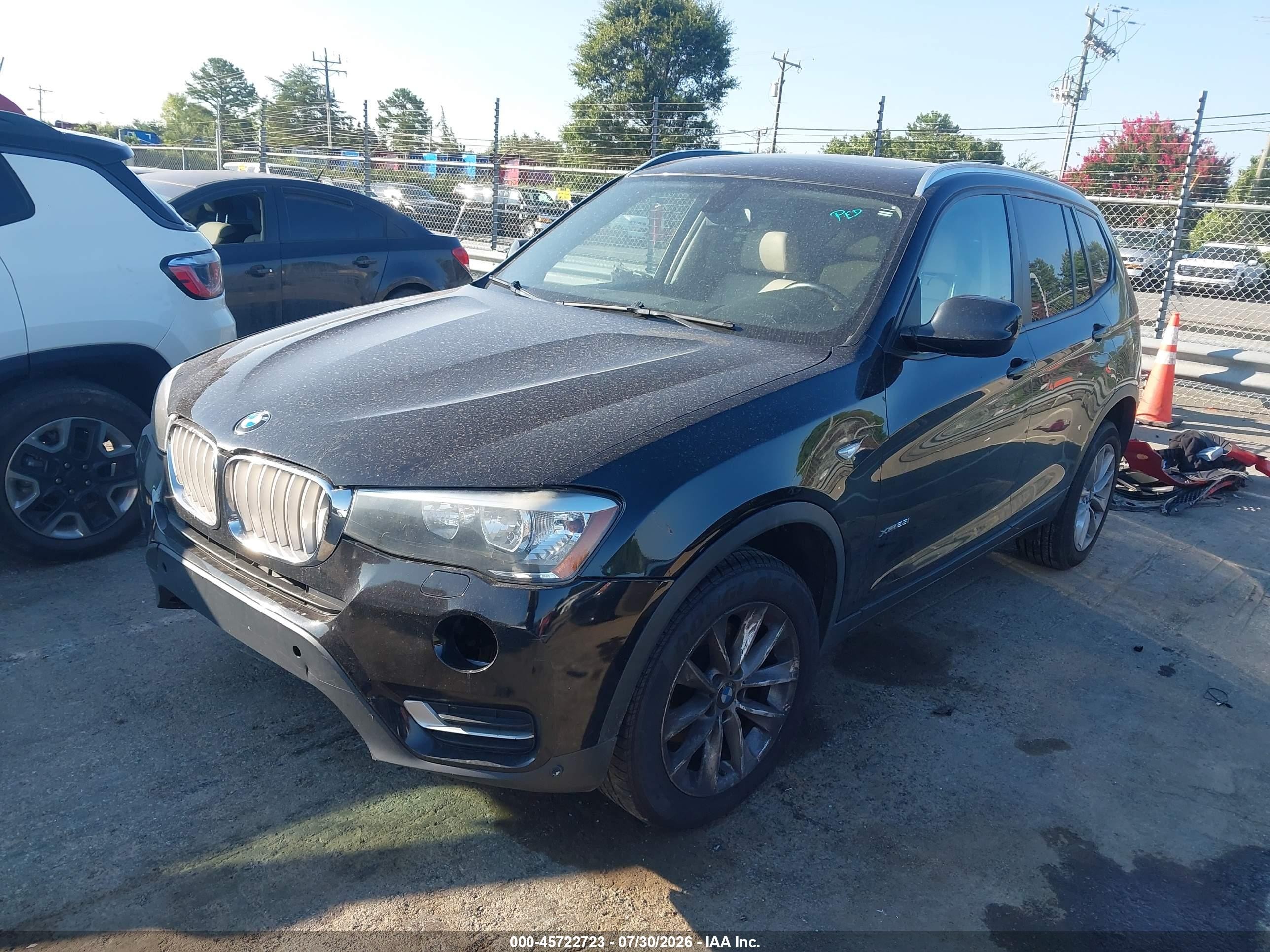 2014 Bmw X3 Xdrive28i Black vin: 5UXWX9C57E0D24976