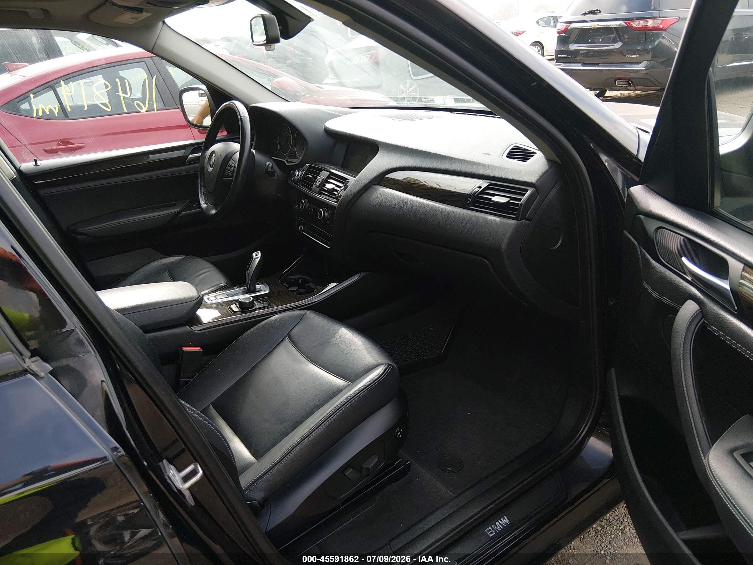 2014 Bmw X3 Xdrive28i Черный vin: 5UXWX9C57E0D25481