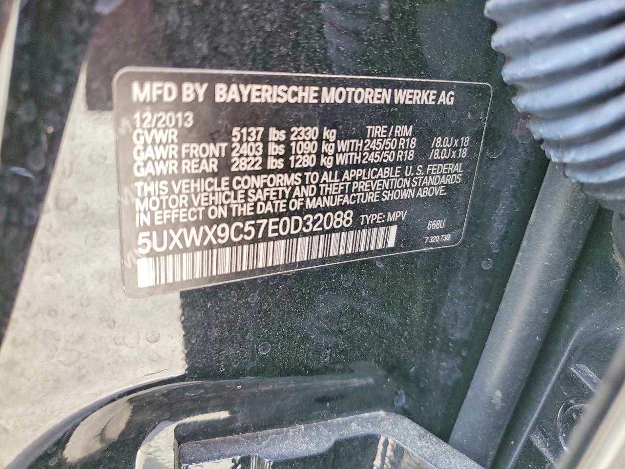 2014 Bmw X3 Xdrive28i Black vin: 5UXWX9C57E0D32088