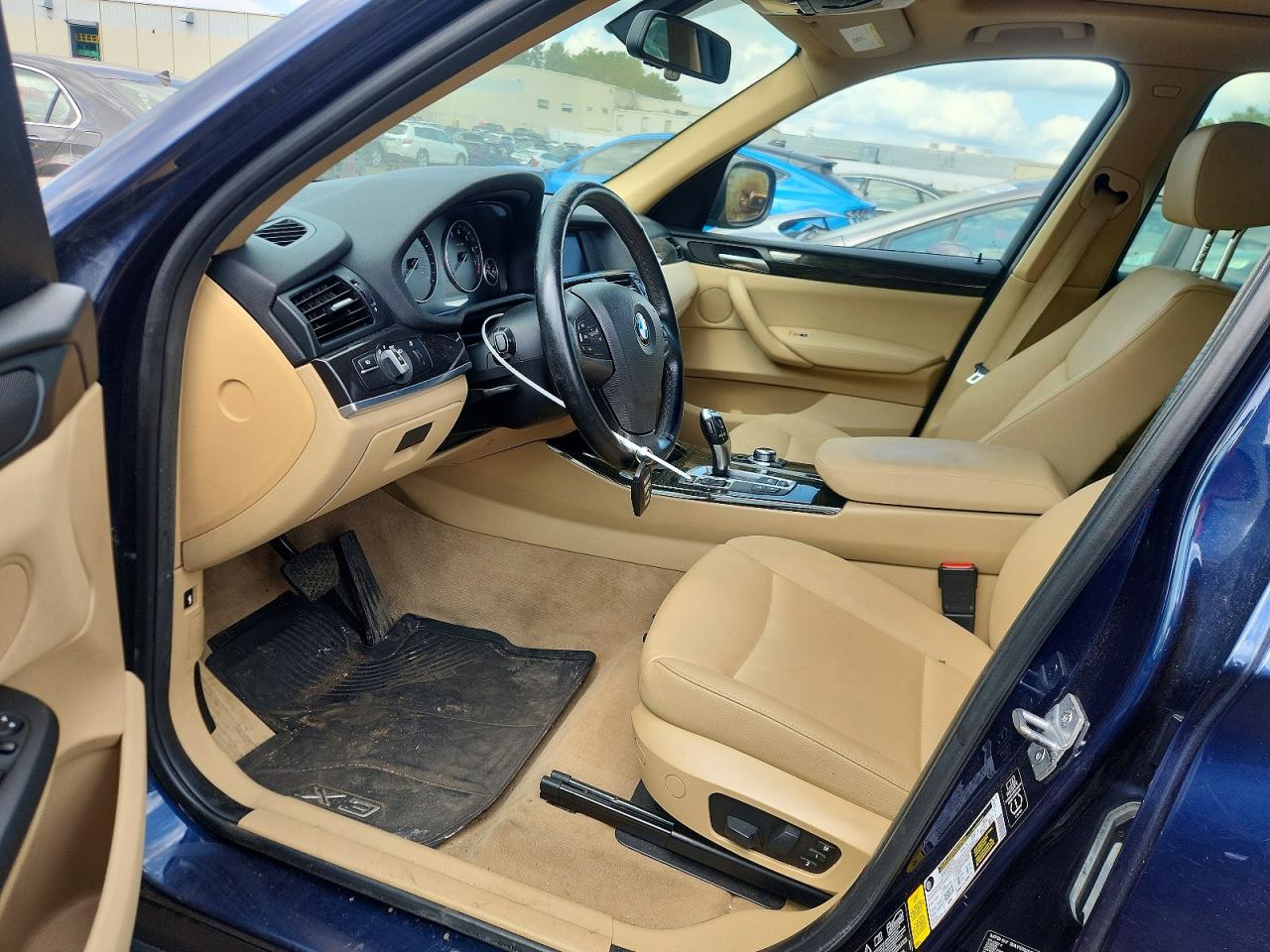 2014 Bmw X3 Xdrive28i Blue vin: 5UXWX9C57E0D33659