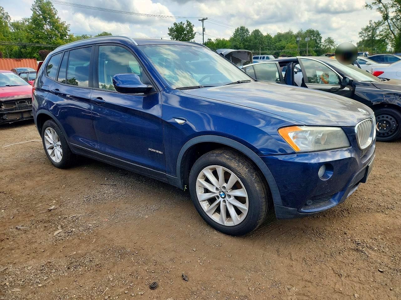 2014 Bmw X3 Xdrive28i Blue vin: 5UXWX9C57E0D33659