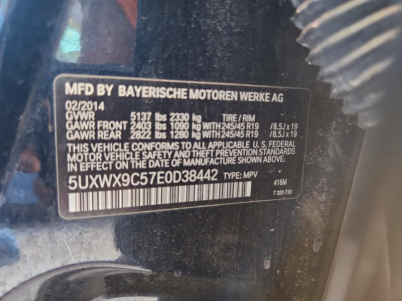 2014 Bmw X3 Xdrive28i Blue vin: 5UXWX9C57E0D38442