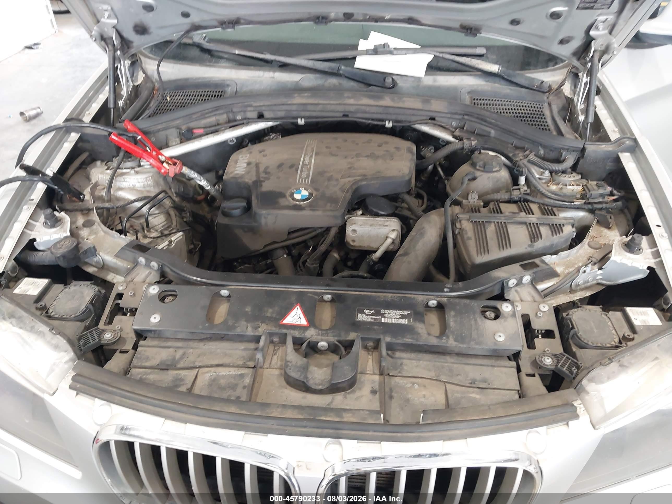 2014 Bmw X3 Xdrive28i Silver vin: 5UXWX9C57E0D38523