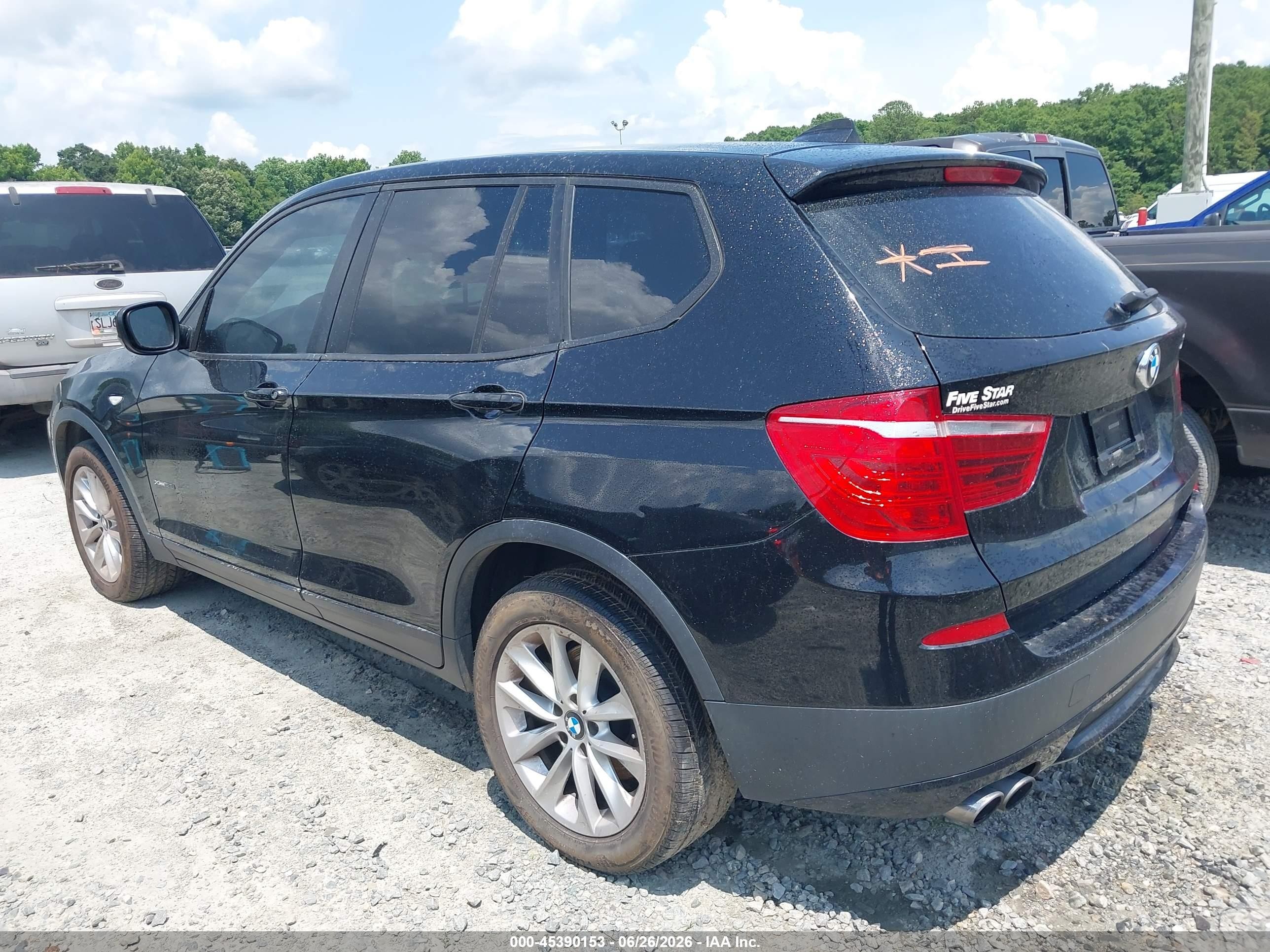 2014 Bmw X3 Xdrive28i Black vin: 5UXWX9C57E0D40045