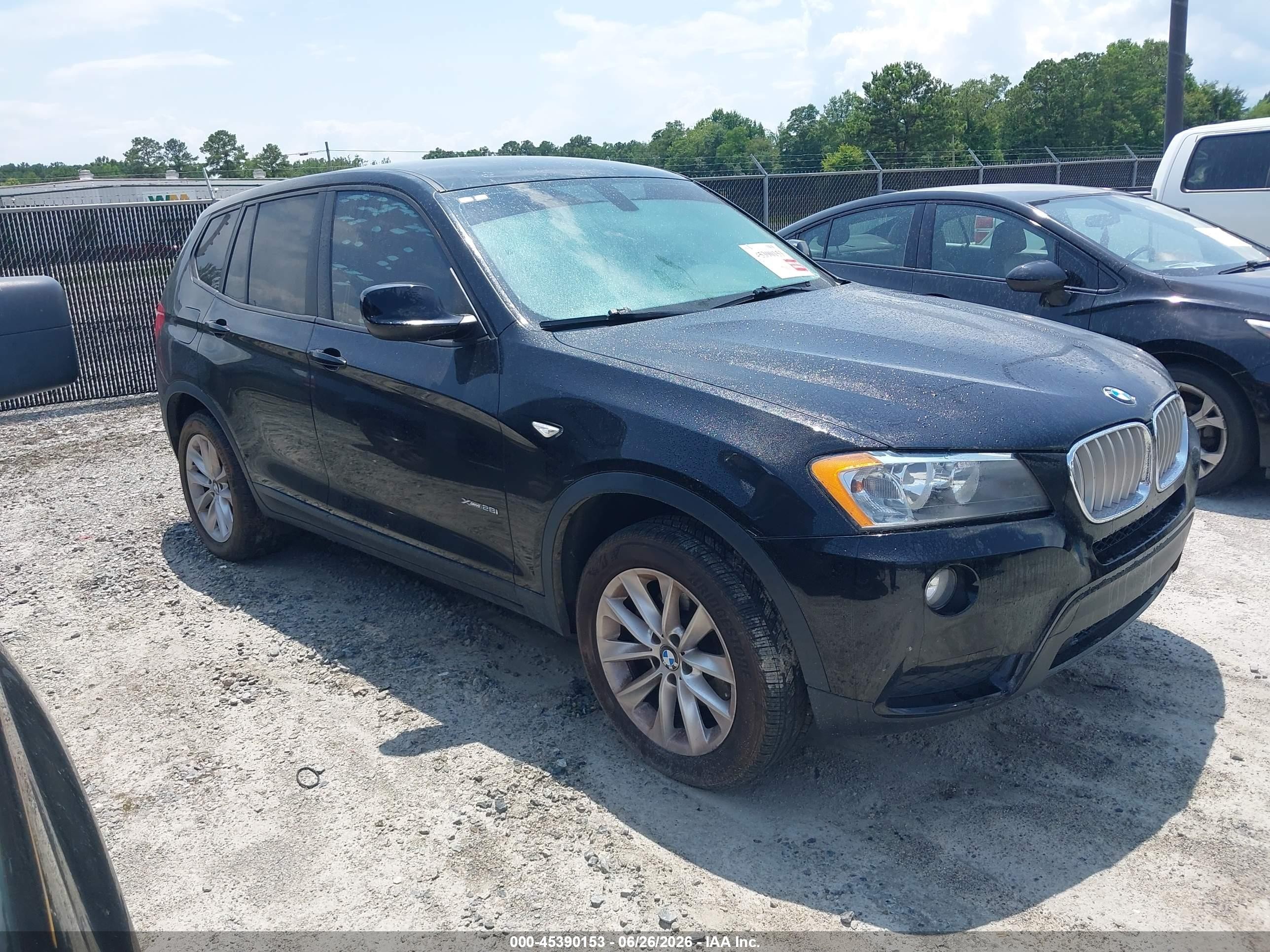2014 Bmw X3 Xdrive28i Black vin: 5UXWX9C57E0D40045
