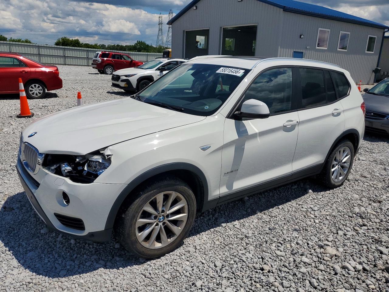 2015 Bmw X3 Xdrive28i White vin: 5UXWX9C57F0D47353