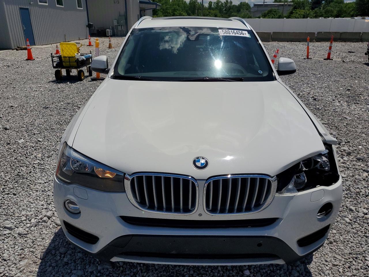 2015 Bmw X3 Xdrive28i White vin: 5UXWX9C57F0D47353
