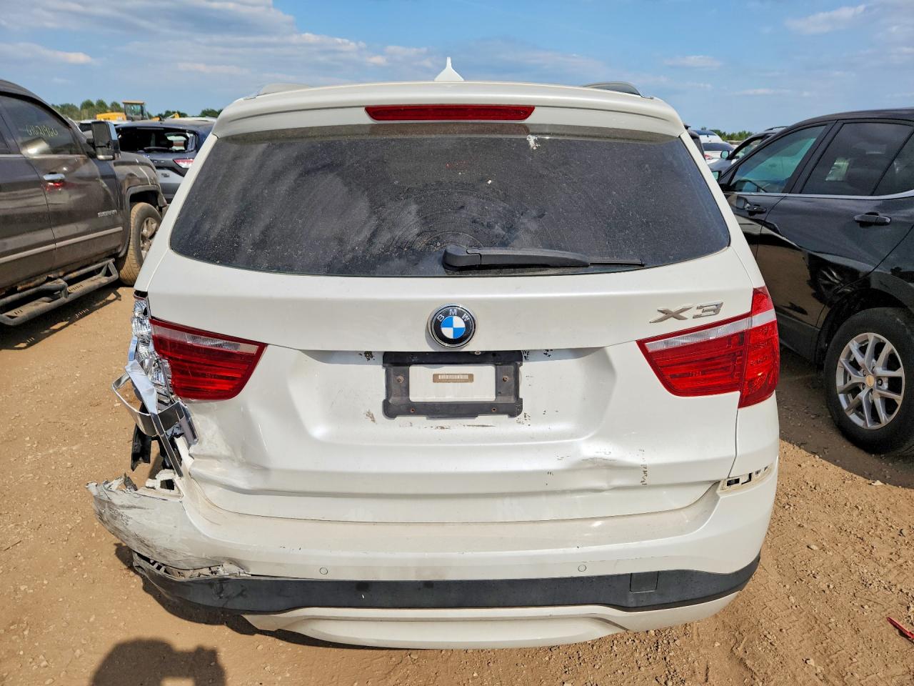 2015 Bmw X3 Xdrive28i White vin: 5UXWX9C57F0D48471