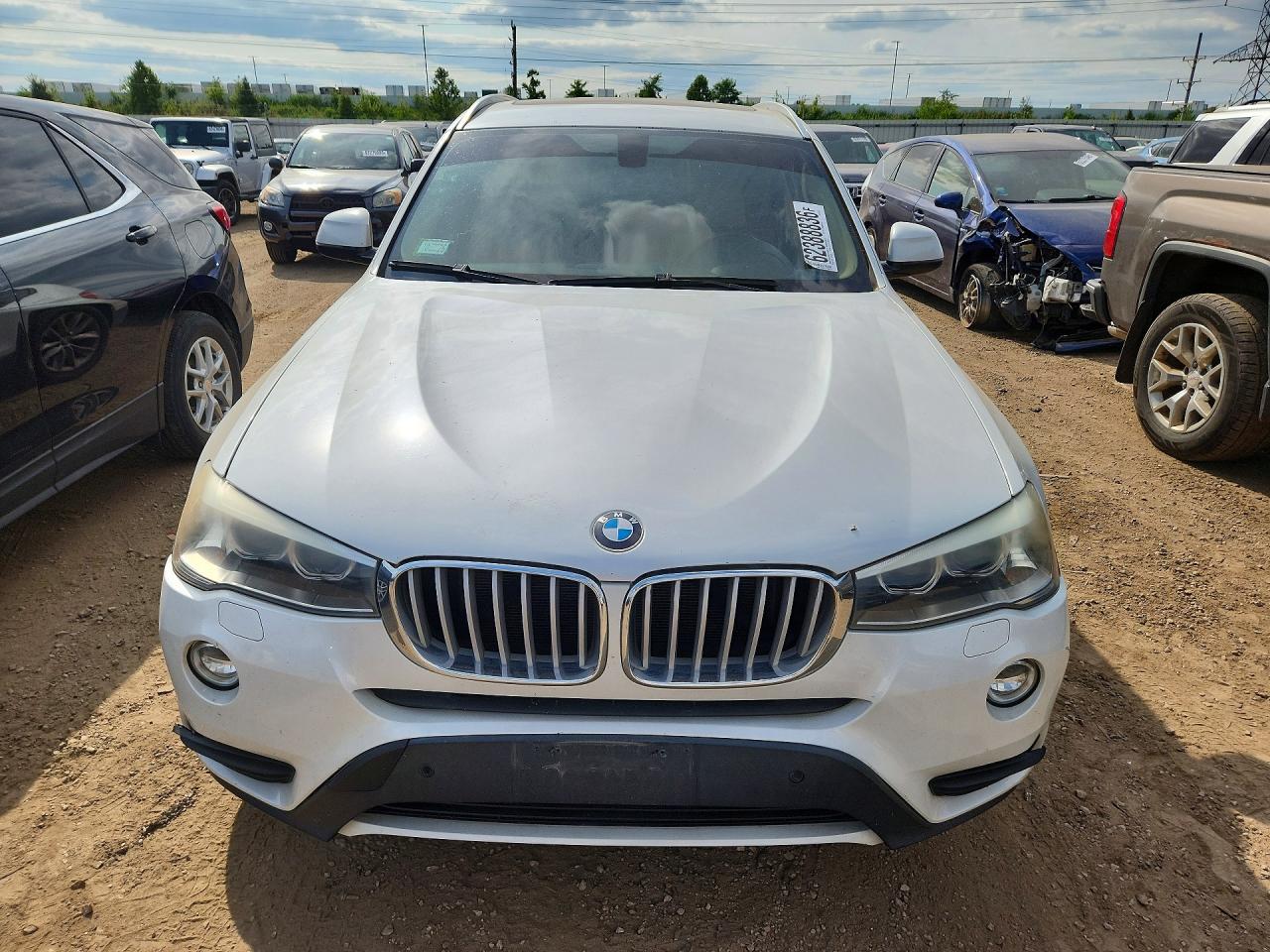 2015 Bmw X3 Xdrive28i White vin: 5UXWX9C57F0D48471