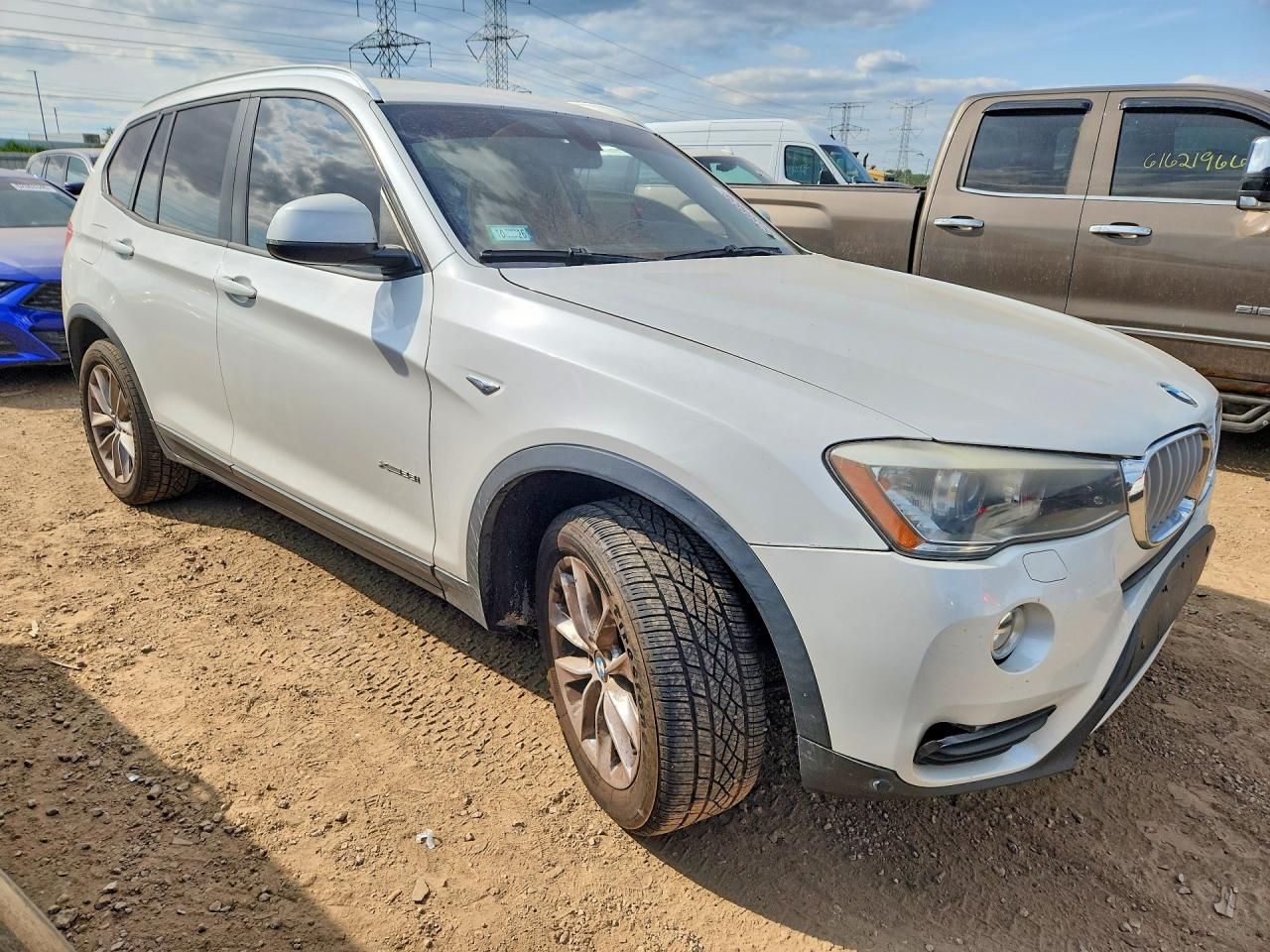 2015 Bmw X3 Xdrive28i White vin: 5UXWX9C57F0D48471