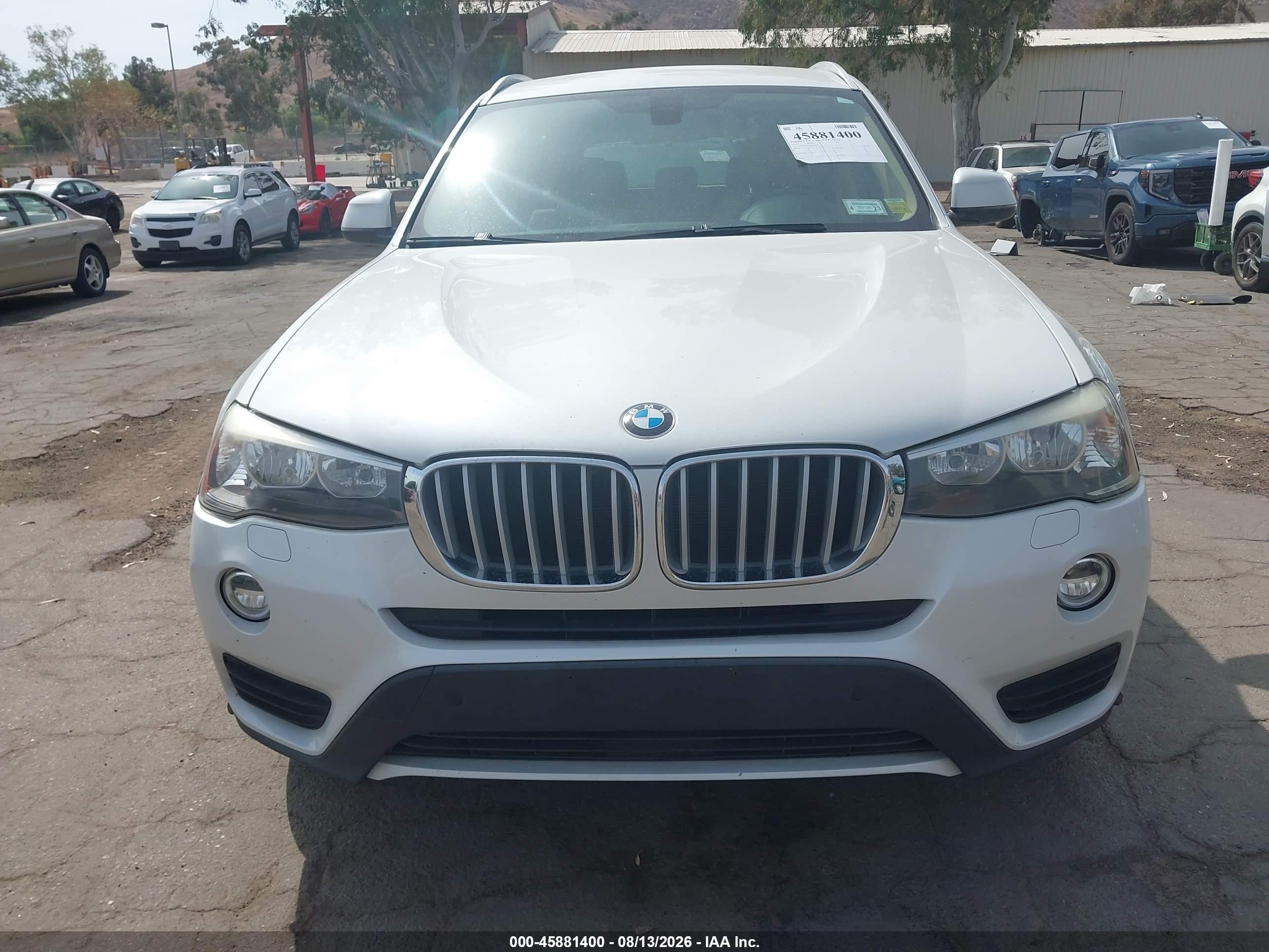 2015 Bmw X3 Xdrive28i Белый vin: 5UXWX9C57F0D51662