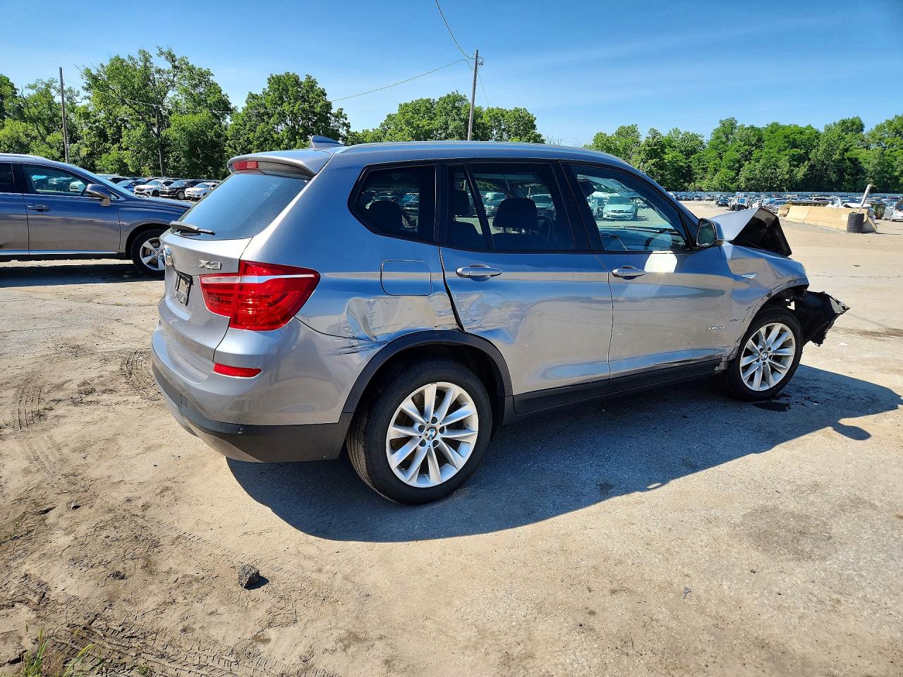 2015 Bmw X3 Xdrive28i Gray vin: 5UXWX9C57F0D52195