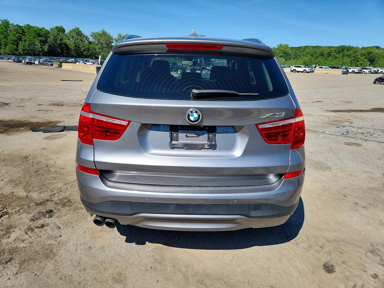 2015 Bmw X3 Xdrive28i Gray vin: 5UXWX9C57F0D52195