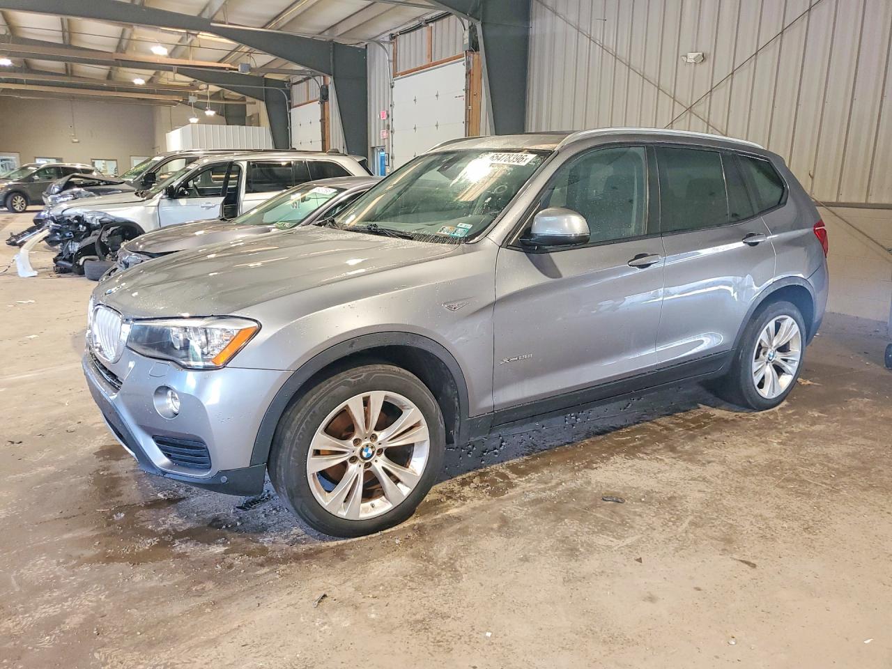 2015 Bmw X3 Xdrive28i Gray vin: 5UXWX9C57F0D57753