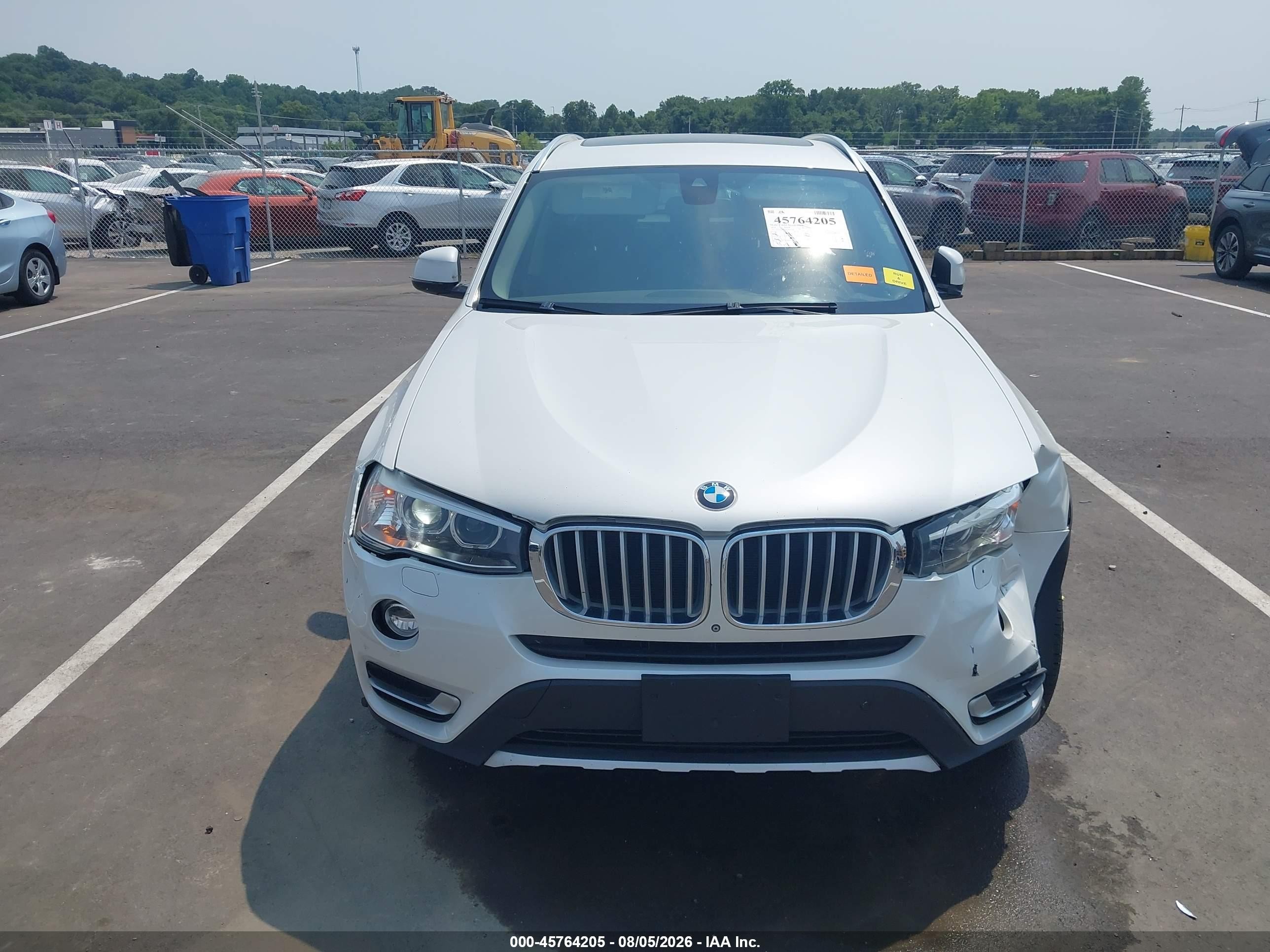2015 Bmw X3 Xdrive28i White vin: 5UXWX9C57F0D62578